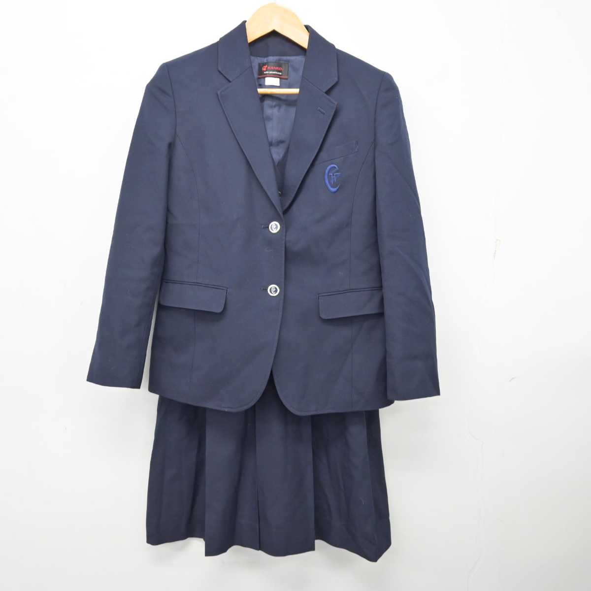 【中古】愛媛県 松山中央高等学校 女子制服 4点 (ブレザー・ベスト・スカート) sf080706