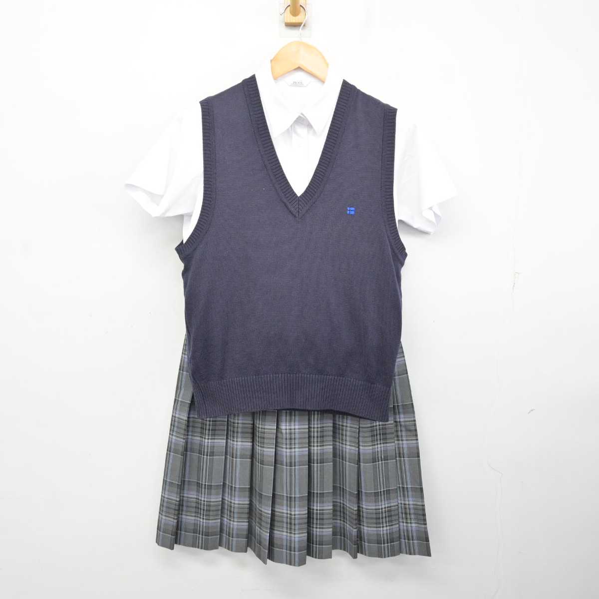 中古】埼玉県 叡明高等学校 女子制服 3点 (ニットベスト・シャツ・スカート) sf080727 | 中古制服通販パレイド