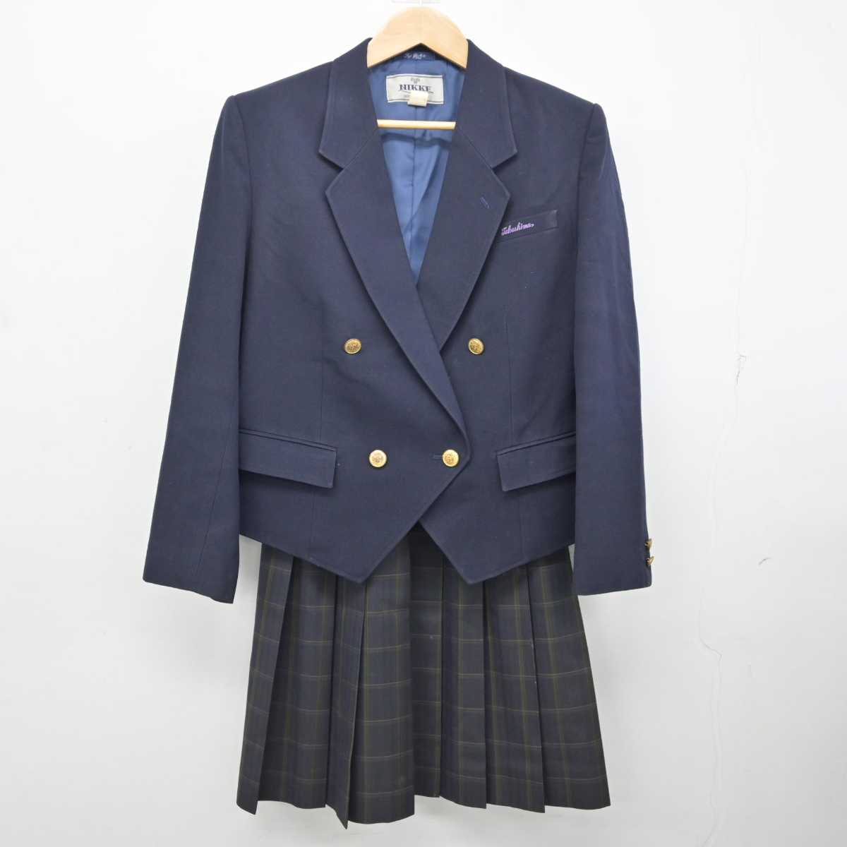 中古】滋賀県 高島高等学校 女子制服 3点 (ブレザー・スカート