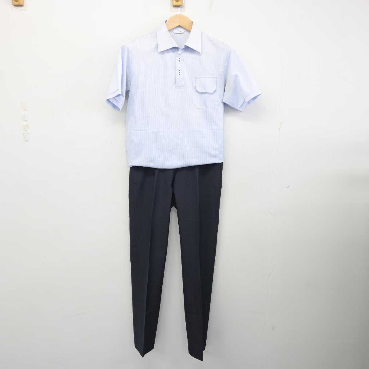 中古】福岡県 警固中学校 男子制服 2点 (シャツ・ズボン) sf081667