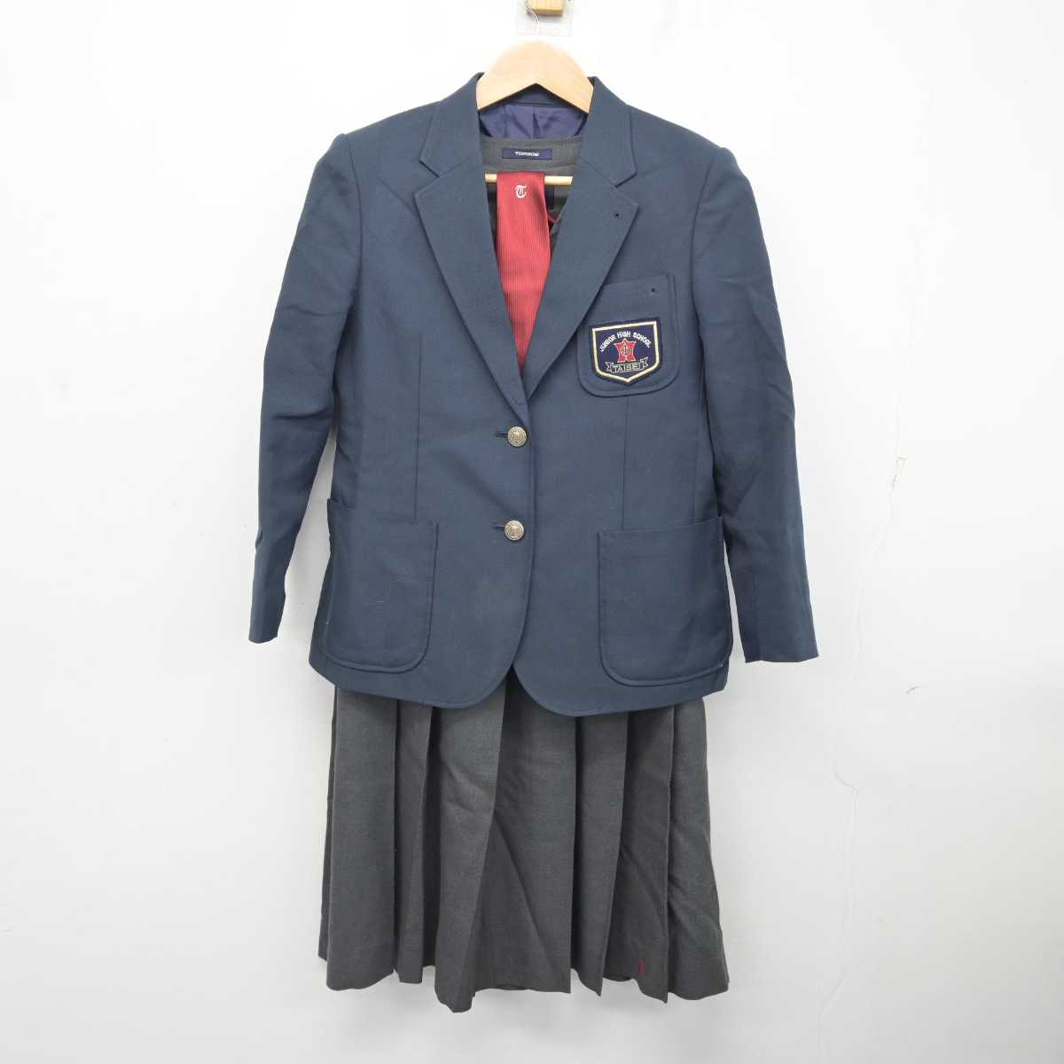 【中古】兵庫県 尼崎市立大成中学校 女子制服 4点 (ブレザー・ジャンパースカート) sf082113