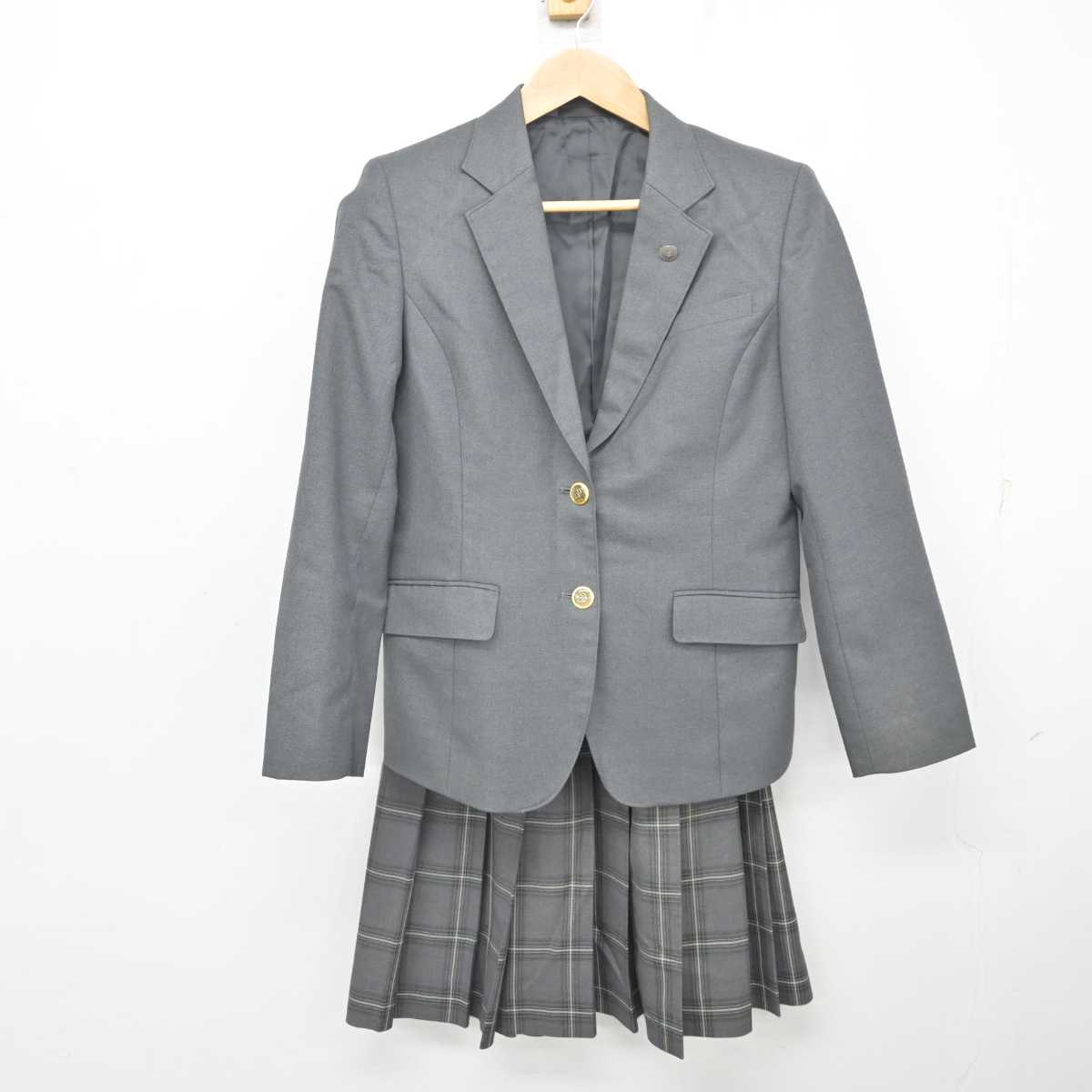 中古】東京都 日野高等学校 女子制服 4点 (ブレザー・スカート