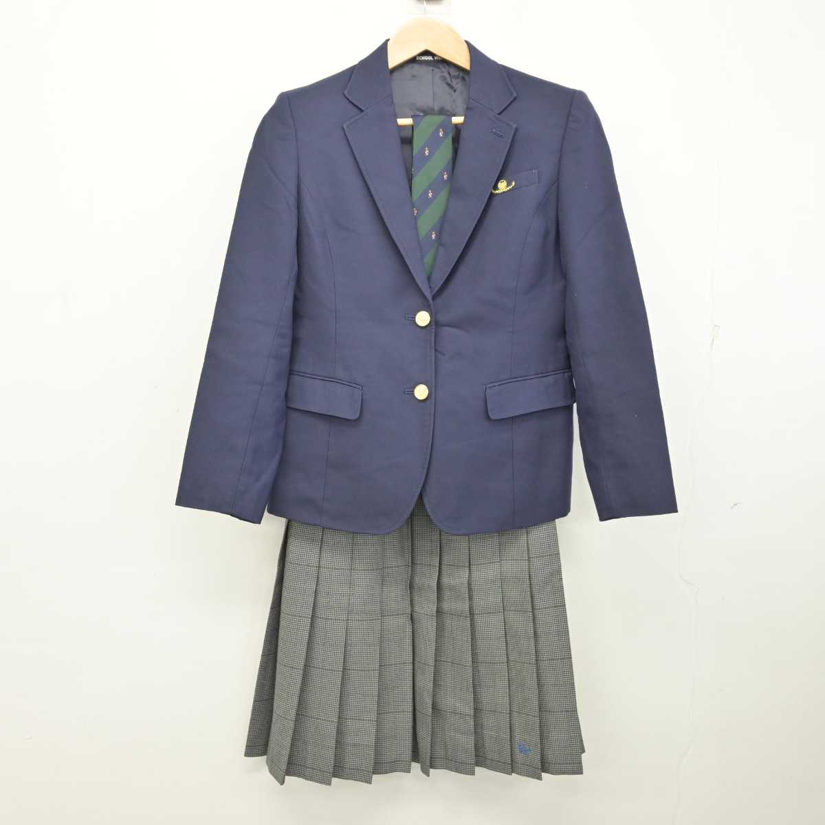 中古】東京都 調布南高等学校 女子制服 3点 (ブレザー・スカート