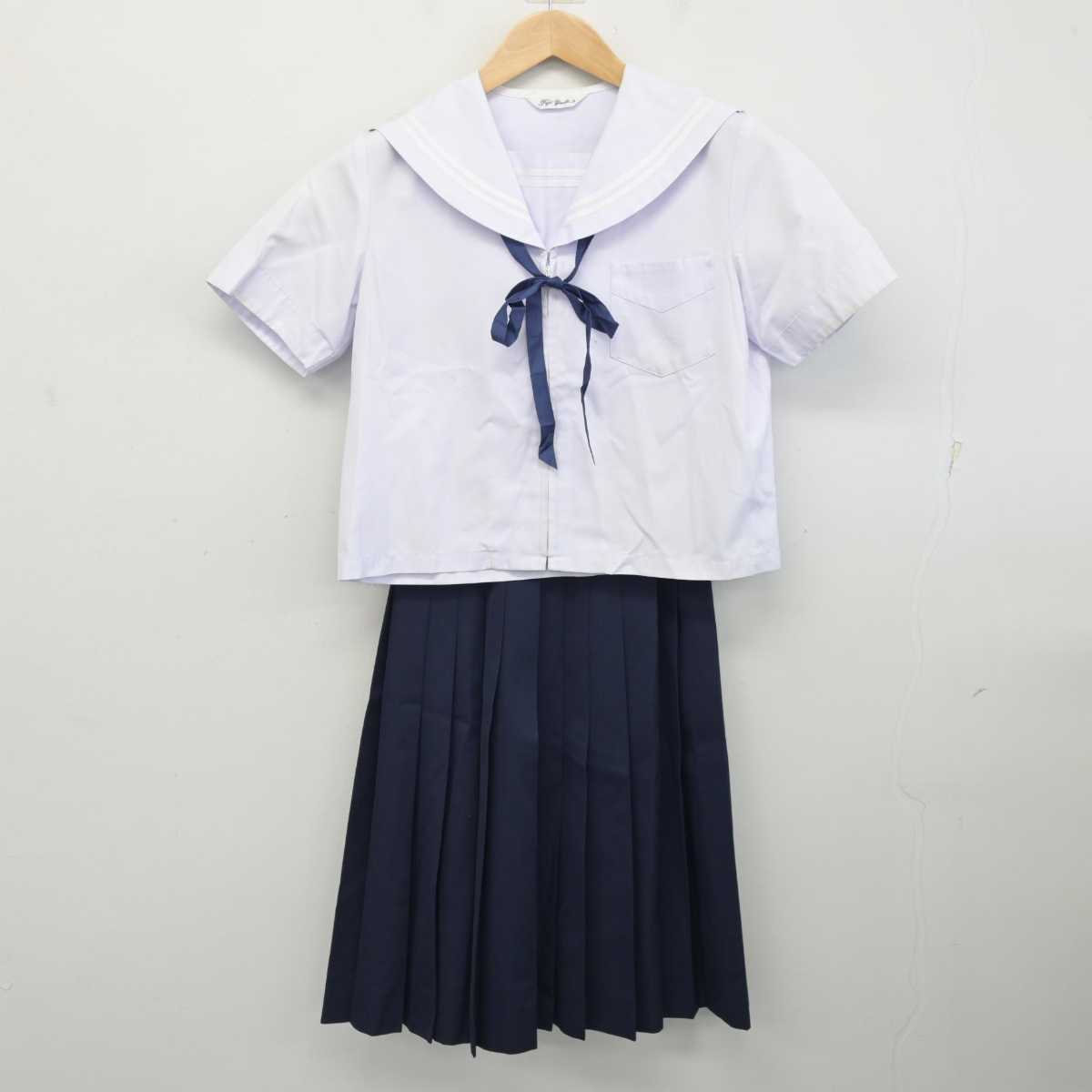 A67/(中古)福島県 郡山市小原田中学校 女子制服6点 /11/M/L/W72