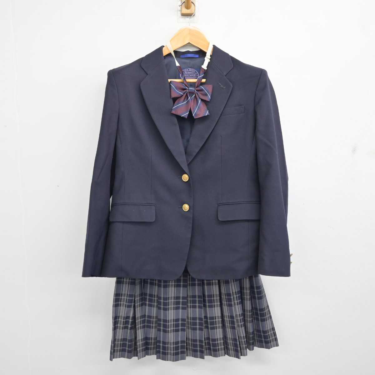 中古】神奈川県 みなと総合高等学校 女子制服 4点 (ブレザー
