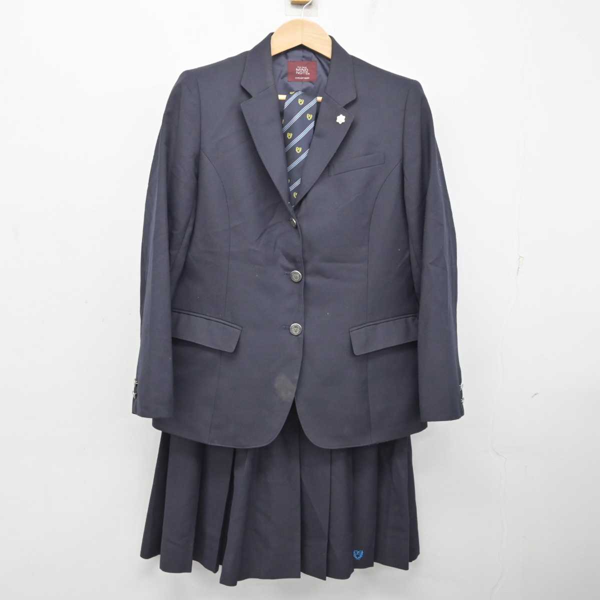 【中古】熊本県 湧心館高等学校 女子制服 5点 (ブレザー・ニット・スカート) sf083966