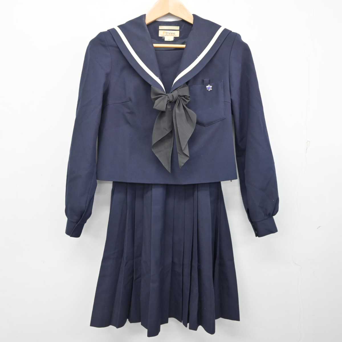 中古】愛知県 刈谷北高等学校 女子制服 4点 (セーラー服・スカート