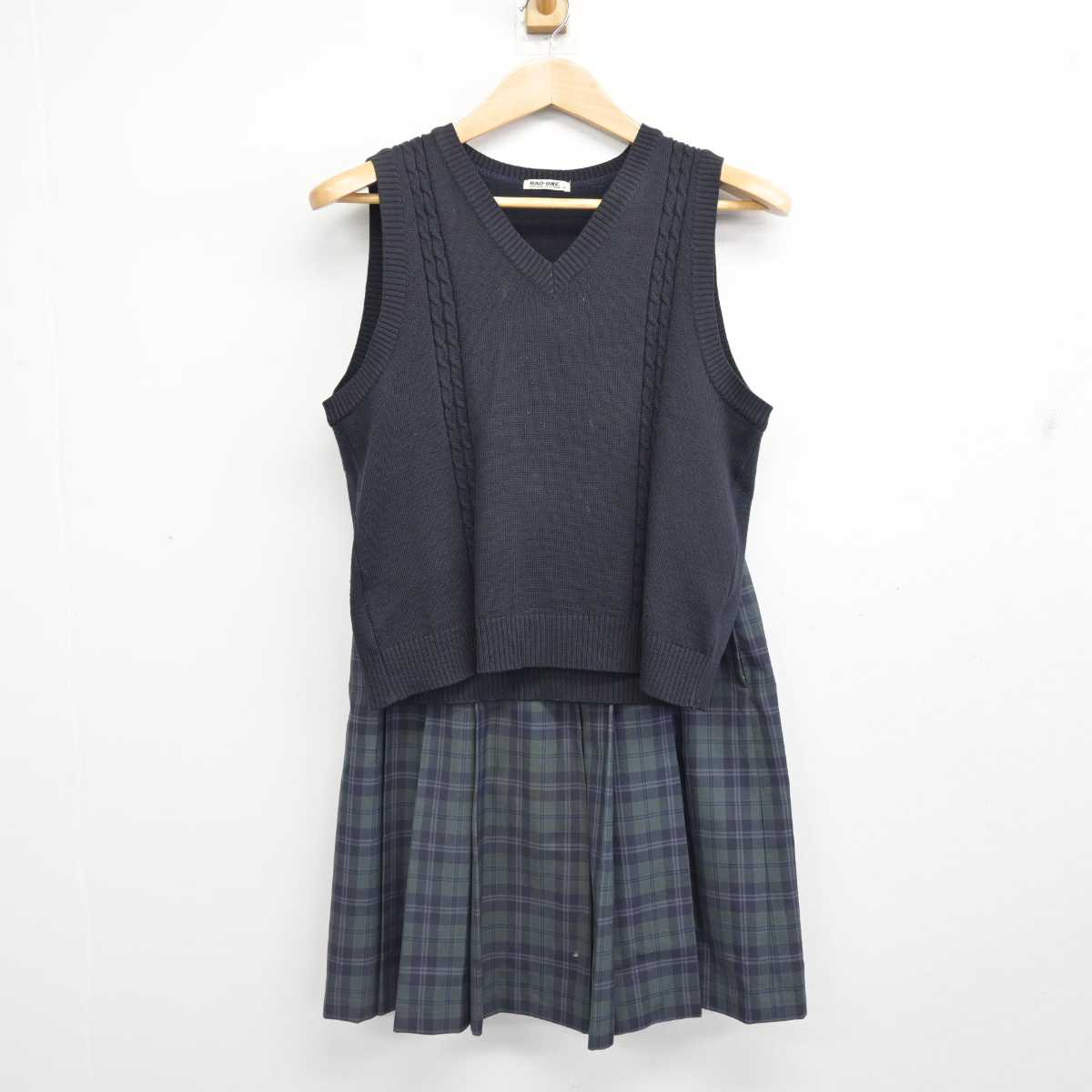 中古制服】千葉県 麗澤中学・高等学校 女子制服 2点（ニット