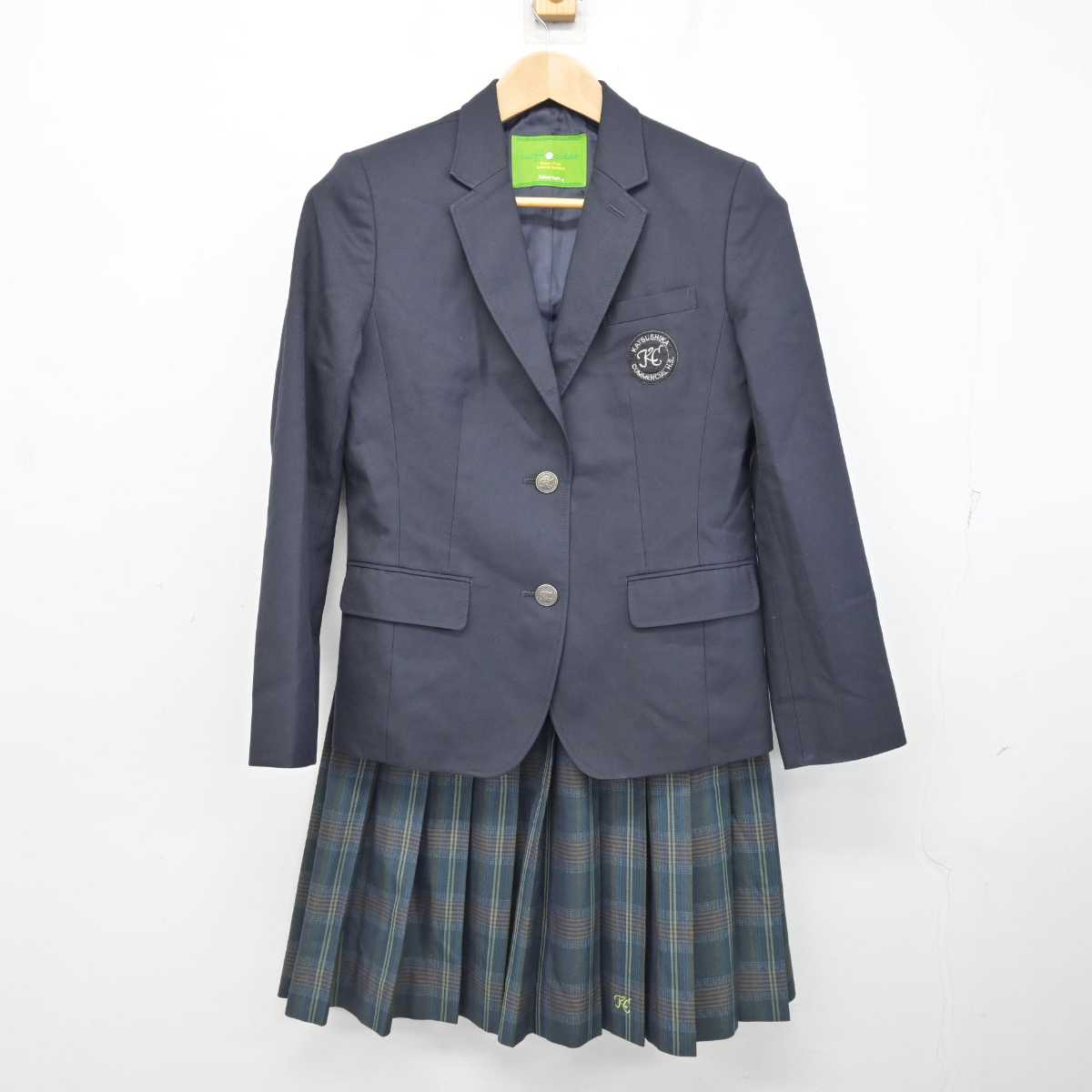 中古】東京都 葛飾商業高等学校 女子制服 3点 (ブレザー・ニット