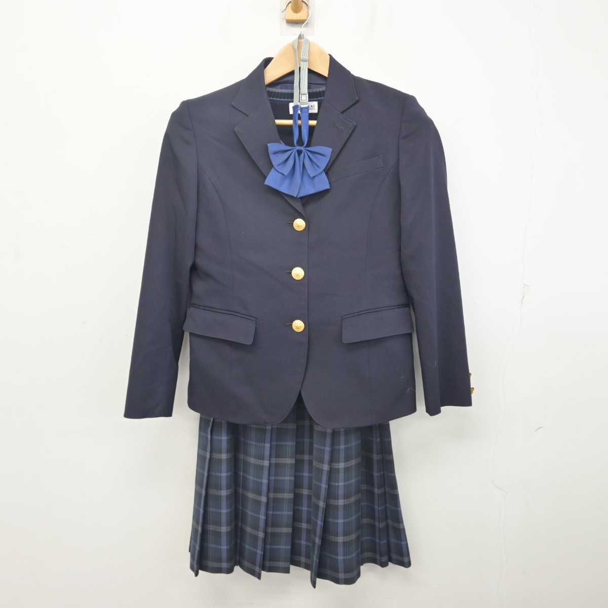 中古】北海道 北海高等学校 女子制服 4点 (ブレザー・ニット