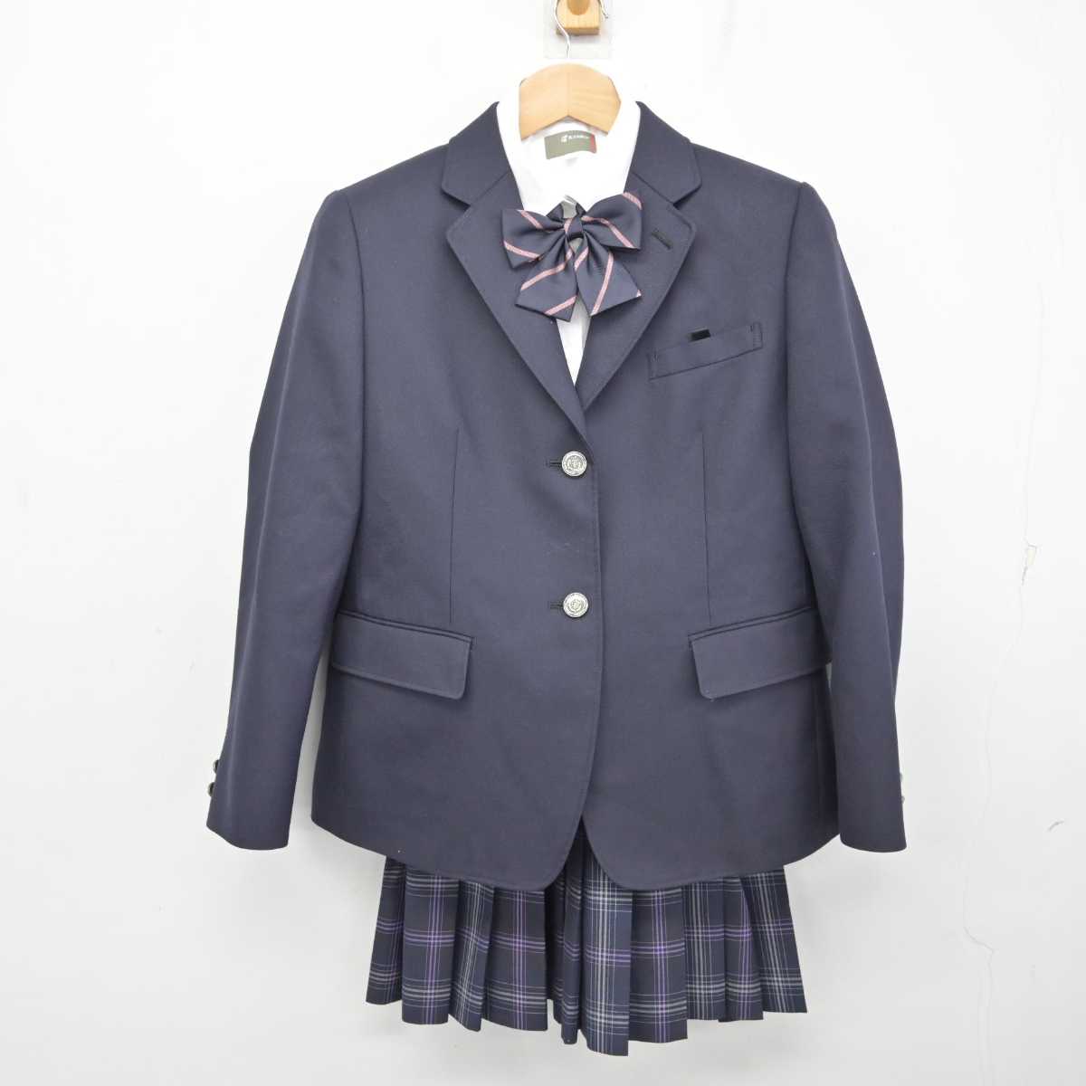 中古】 飛鳥未来高等学校 女子制服 4点 (ブレザー・シャツ・スカート