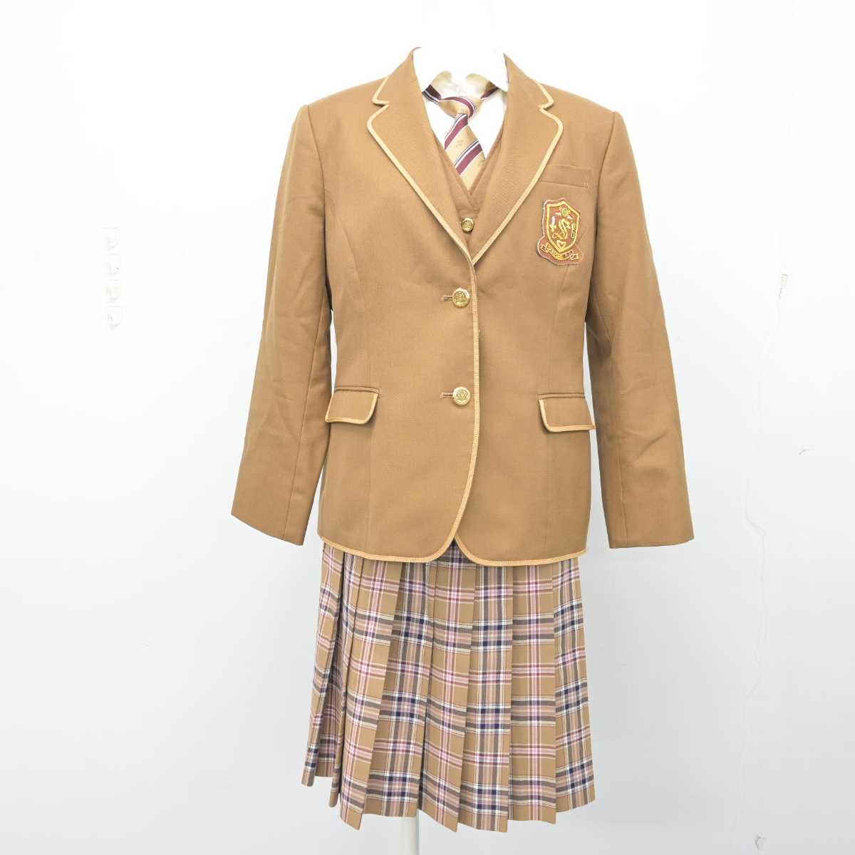 中古】栃木県 作新学院高等学校 女子制服 6点 (ブレザー・ベスト 中古】栃木県 作新学院高等学校 女子制服 6点 (ブレザー・ベスト