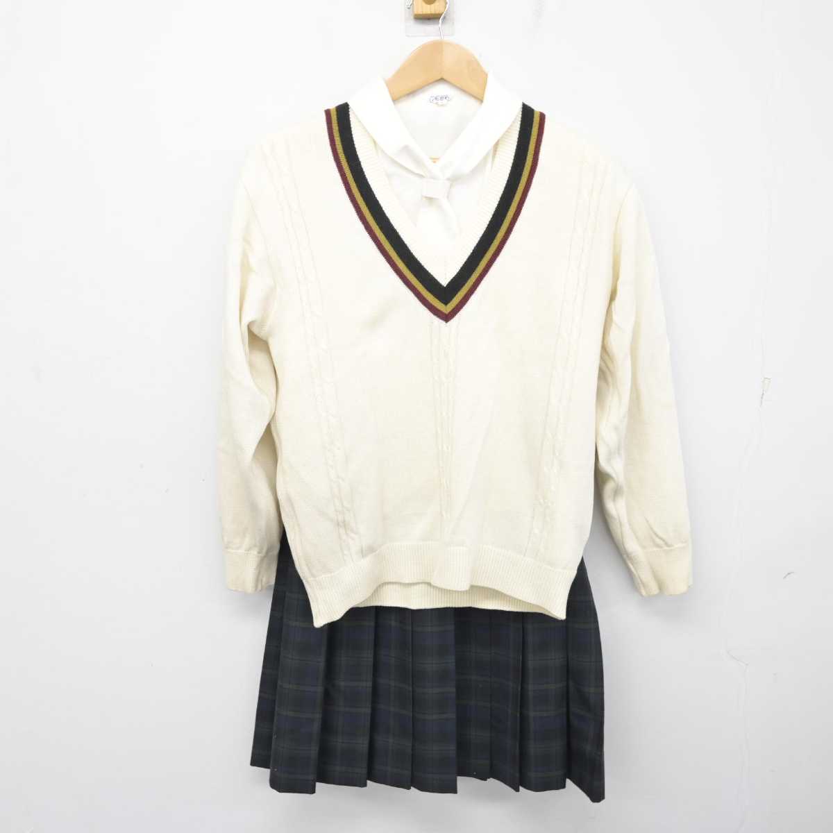 中古】兵庫県 播磨南高等学校/旧制服 女子制服 3点 (ニット