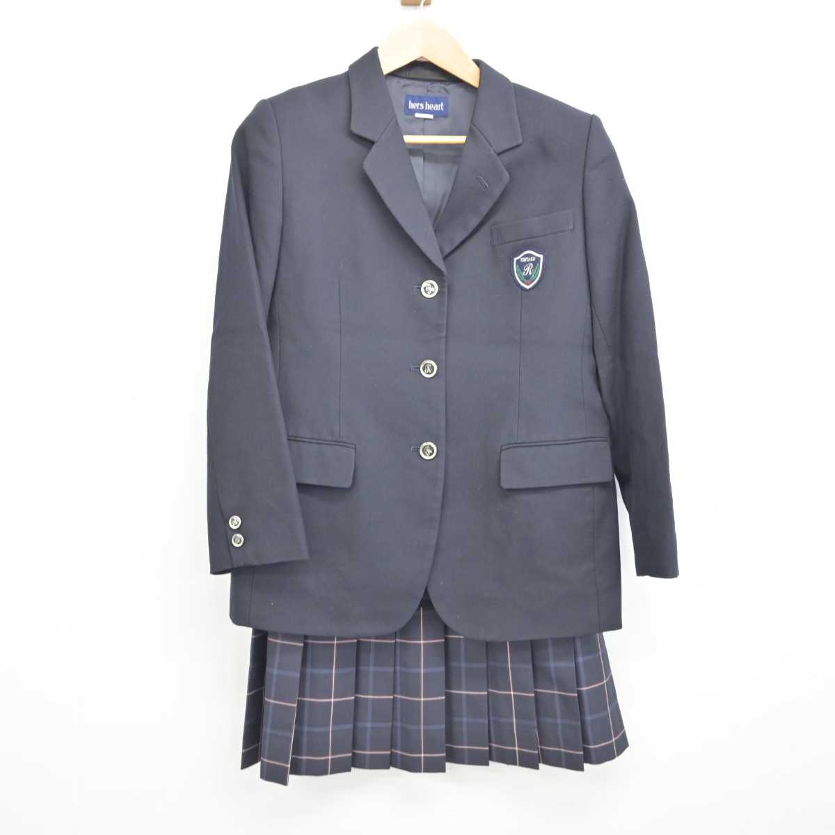 中古】千葉県 麗澤高等学校 女子制服 2点 (ブレザー・スカート