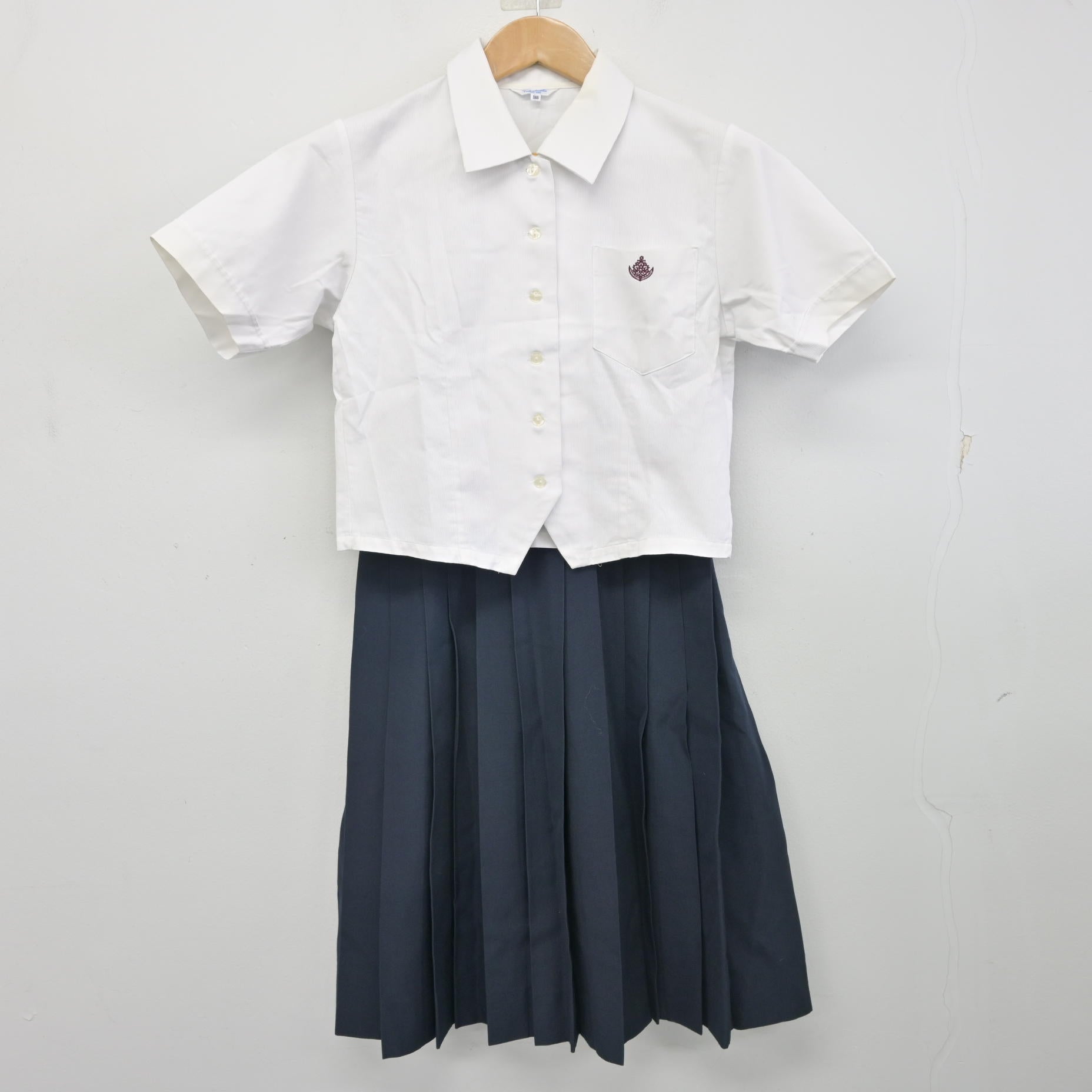 中古】熊本県 熊本商業高等学校 女子制服 2点 (ブラウス・スカート 