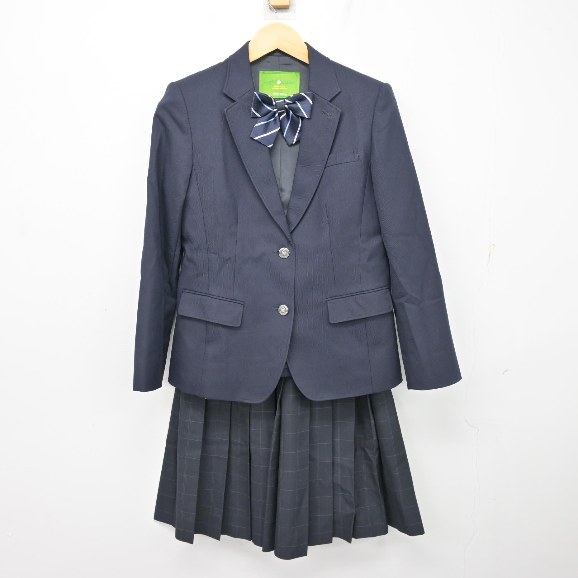 中古】長崎県 佐世保南高等学校 女子制服 4点 (ブレザー・ニット