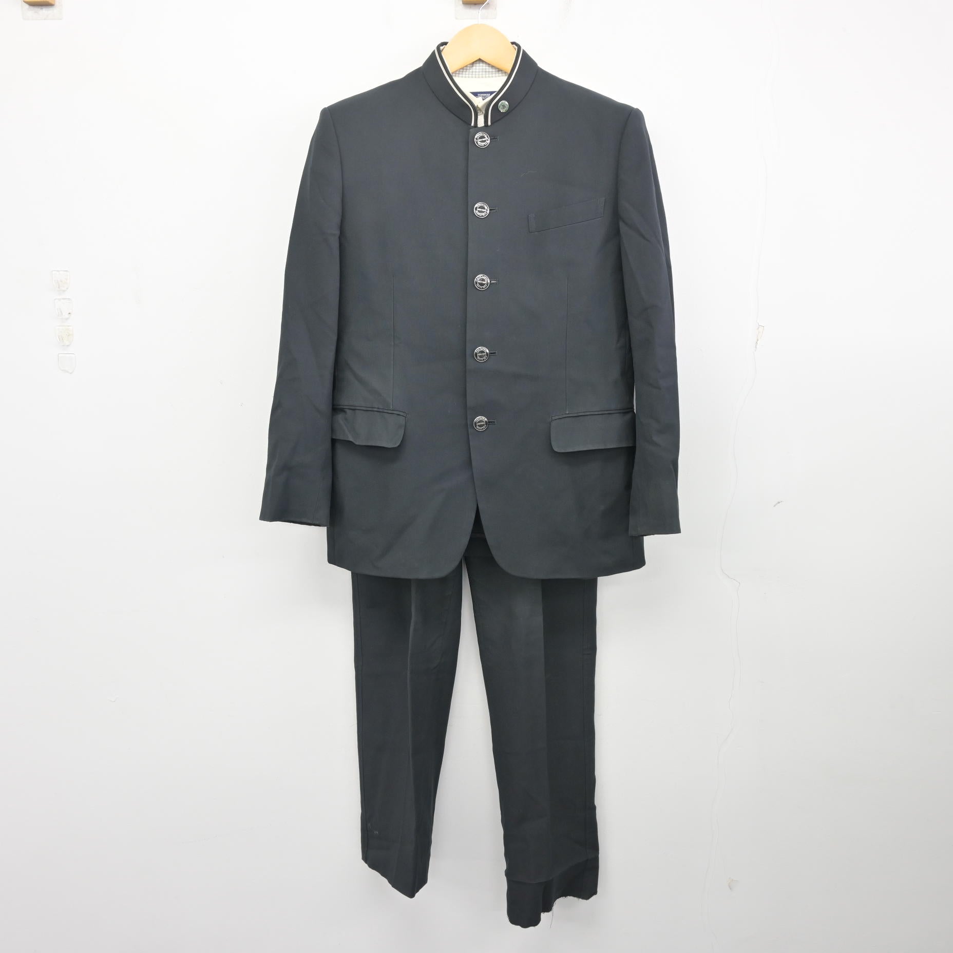 中古】埼玉県 正智深谷高等学校 男子制服 3点 (学ラン・シャツ・ズボン