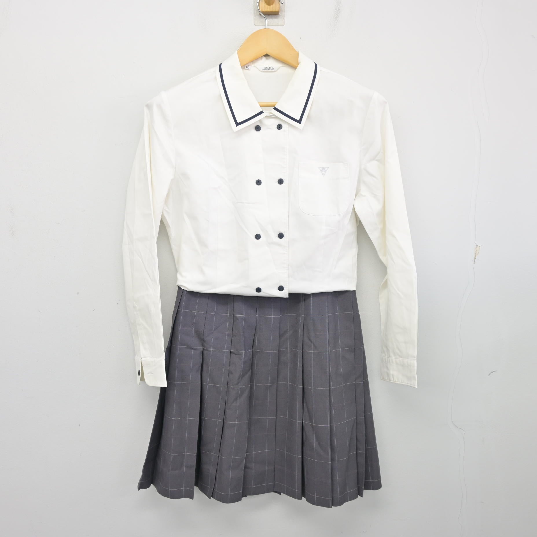 中古】山口県 誠英高等学校/旧制服 女子制服 3点 (ブラウス・スカート