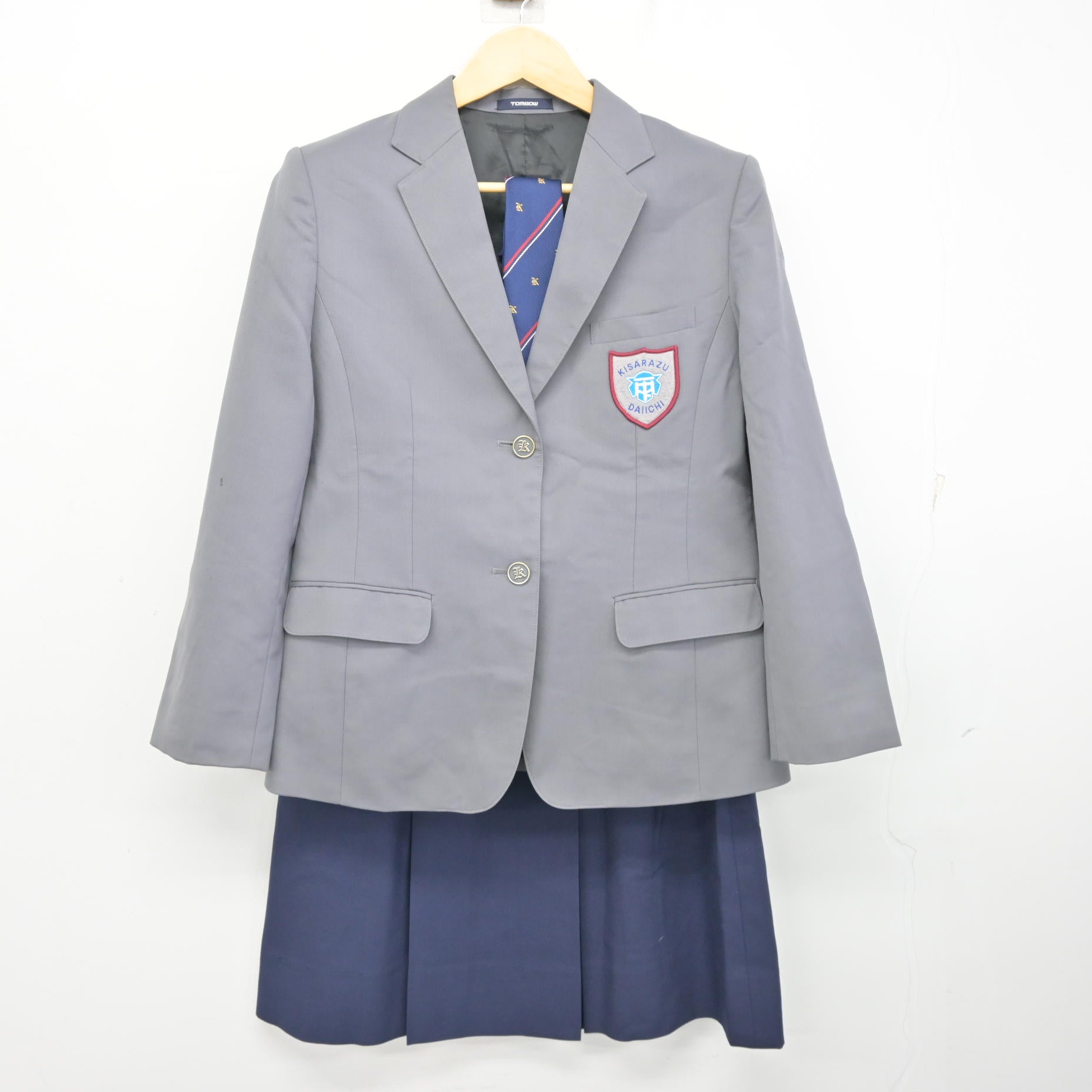 中古】千葉県 木更津第一中学校 女子制服 4点 (ブレザー・スカート