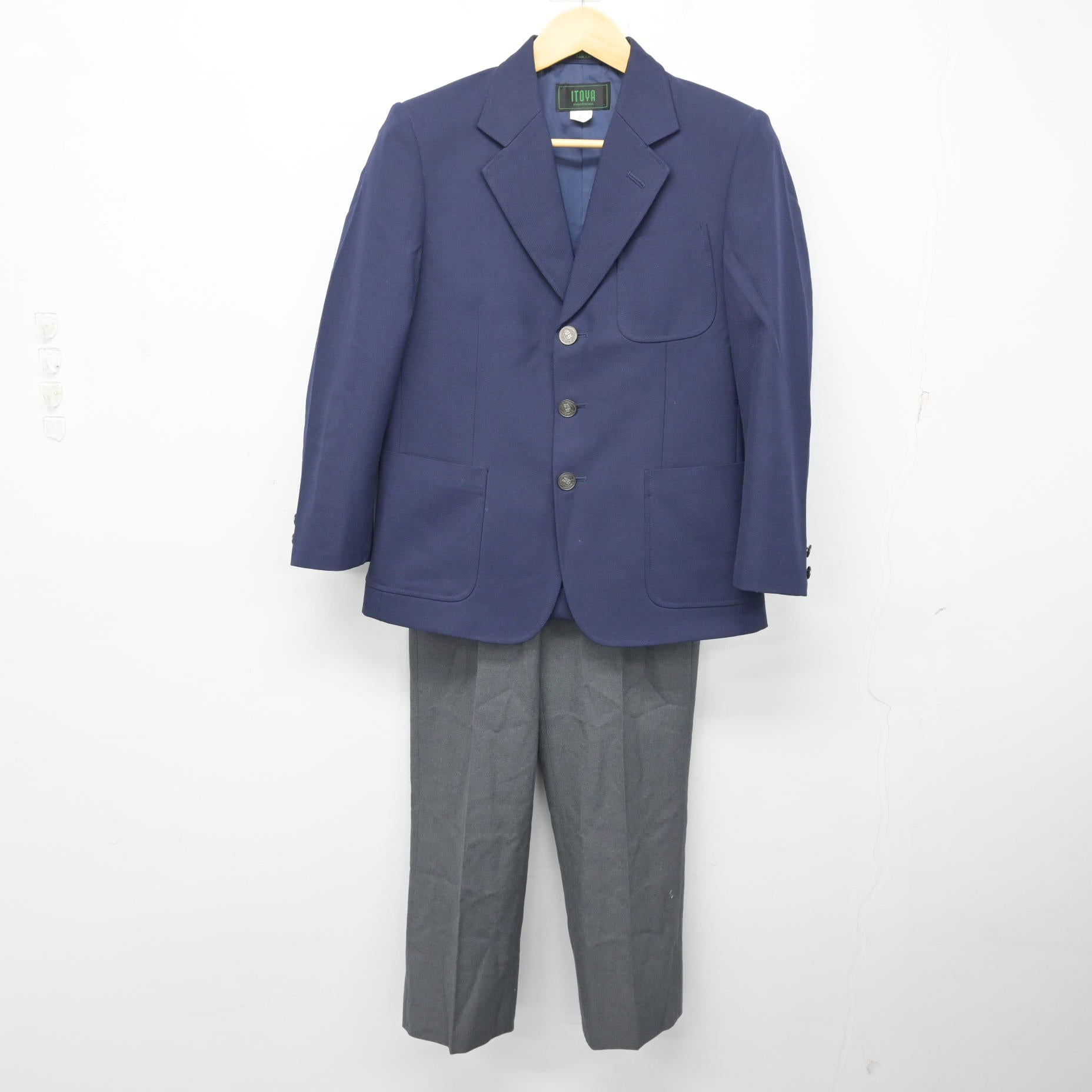 祗園中学校　男子　夏服 中古】広島県 祇園中学校/旧制服 男子制服 2点 (ブレザー・ズボン