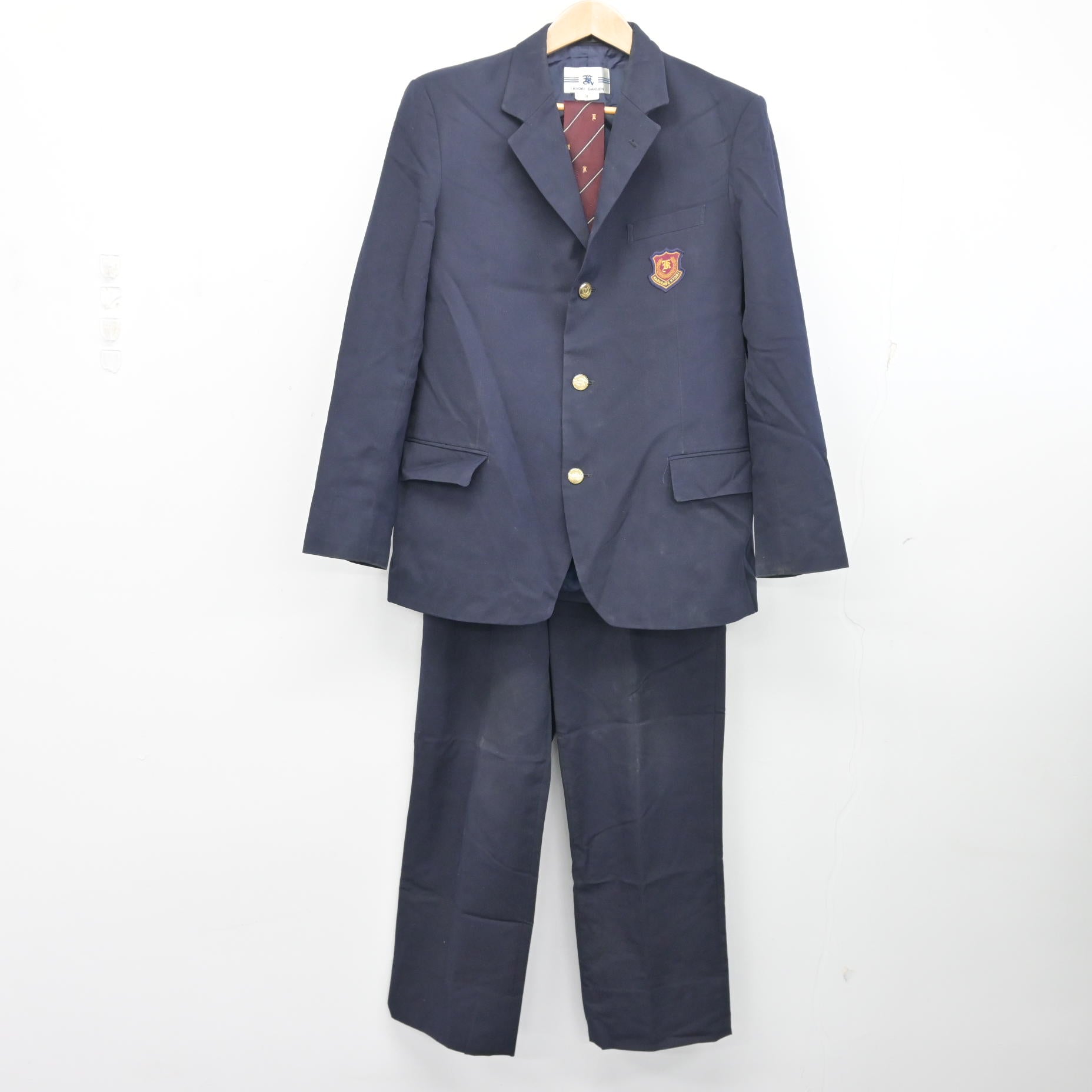 中古】埼玉県 春日部共栄中学高等学校 男子制服 4点 (ブレザー・ズボン