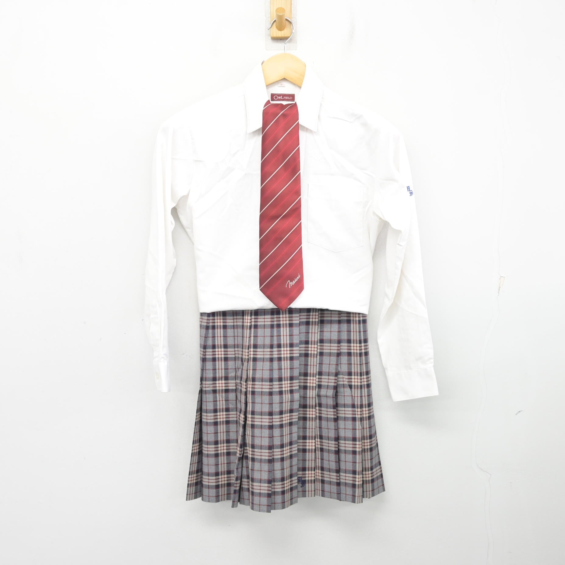中古】千葉県 明聖高等学校 女子制服 4点 (シャツ・スカート) sf104961