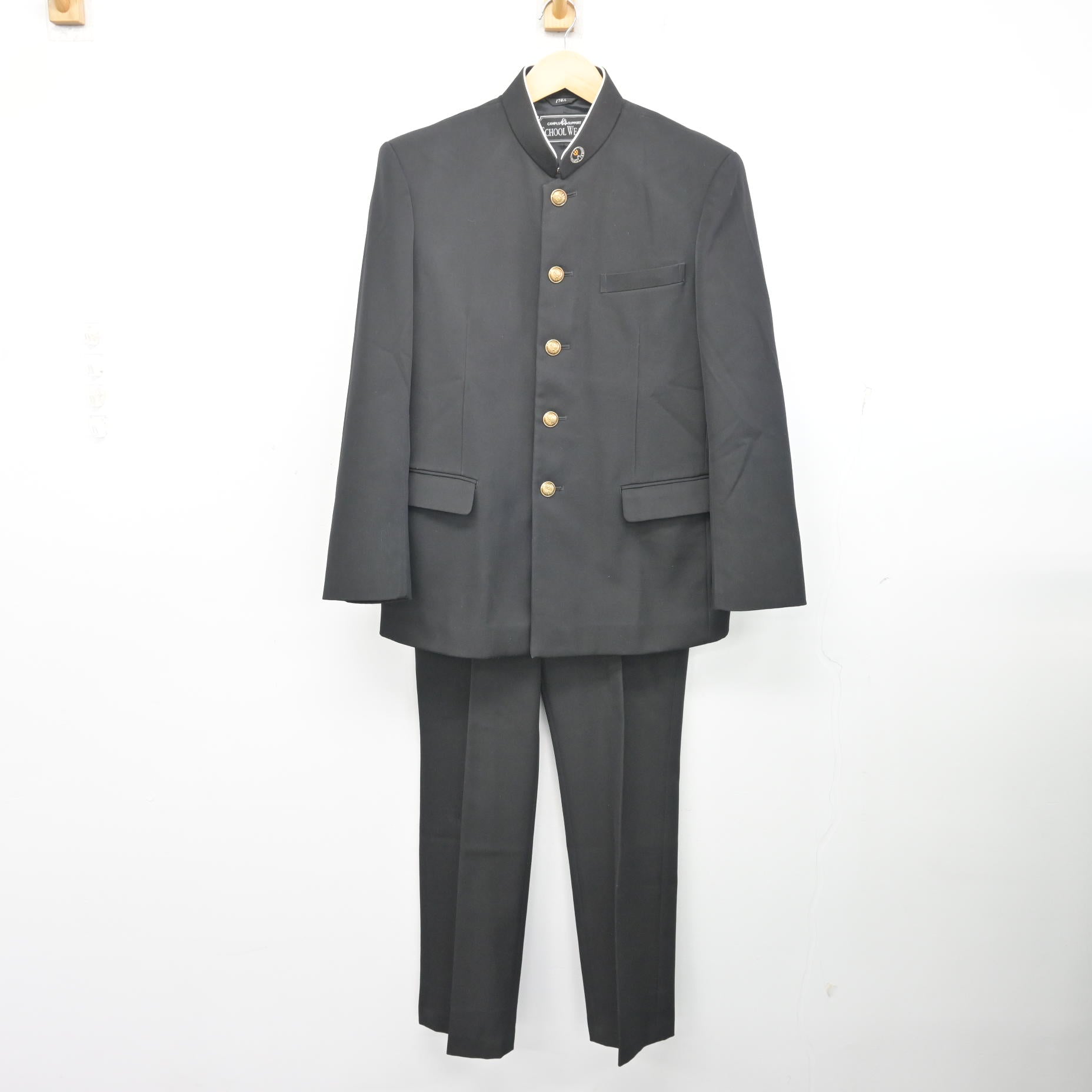 中古】埼玉県 鶴ヶ島中学校 男子制服 2点 (学ラン・ズボン) sf106830