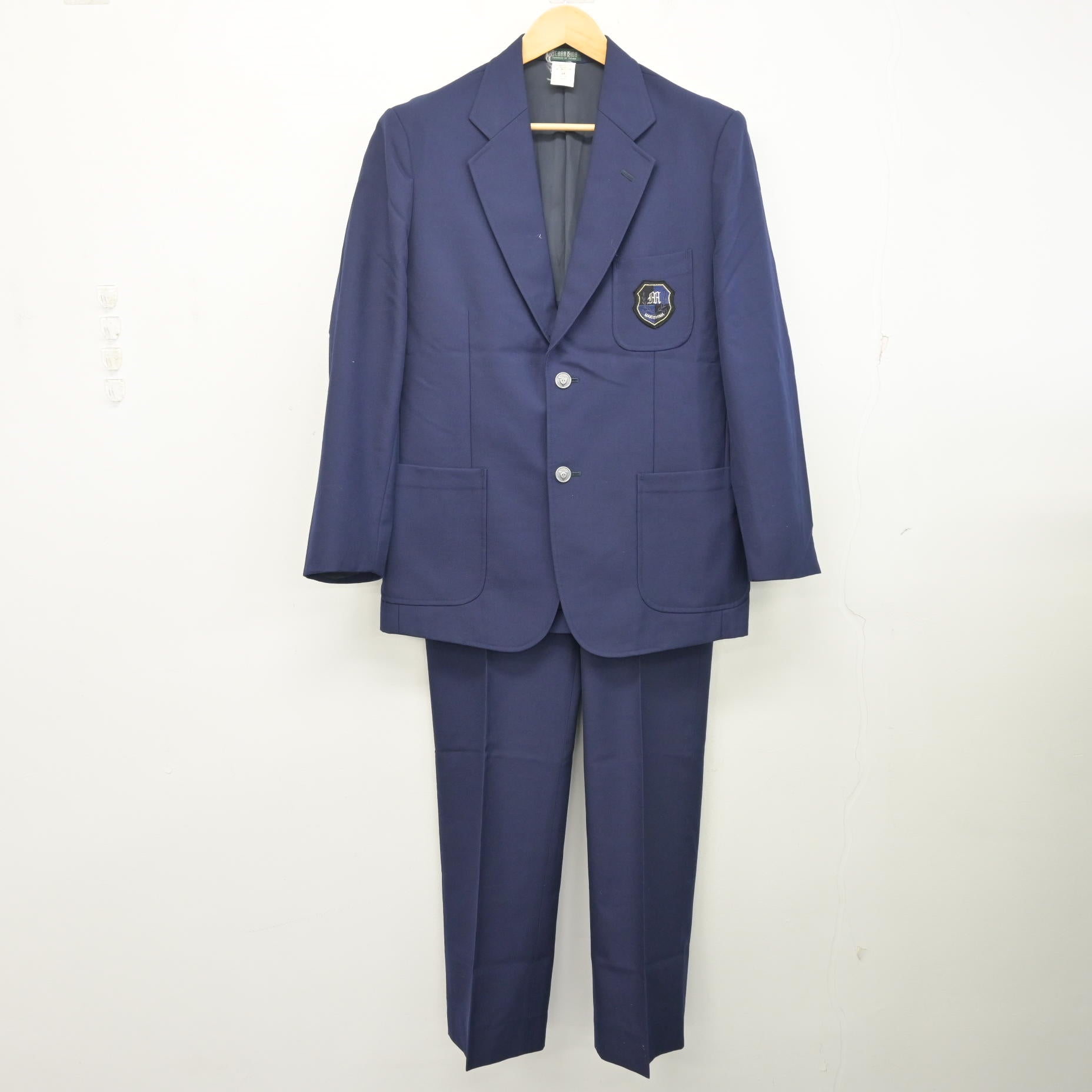中古】京都府 槇島中学校 男子制服 2点 (ブレザー・ズボン) sf106846