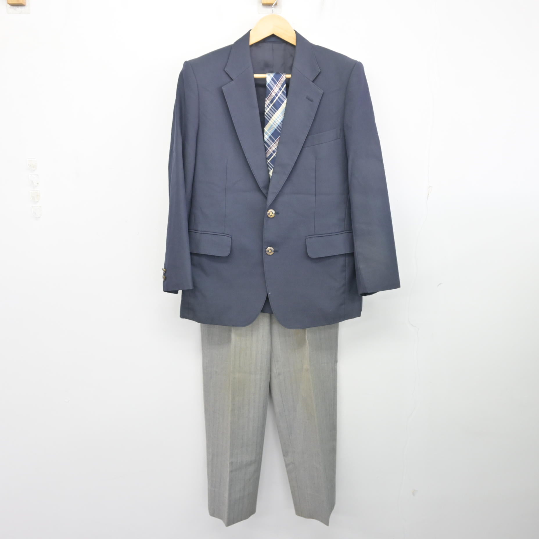 中古】東京都 小平南高等学校 男子制服 3点 (ブレザー・ズボン