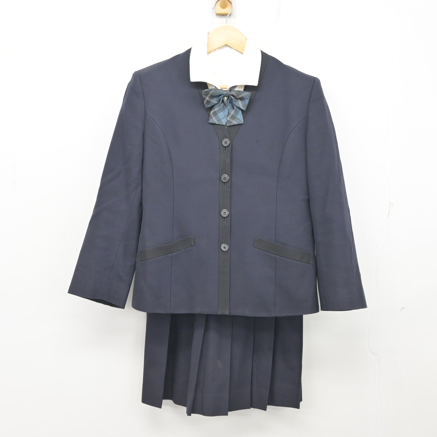 中古】岡山県 瀬戸高等学校/旧制服 女子制服 5点 (ブレザー・ベスト 