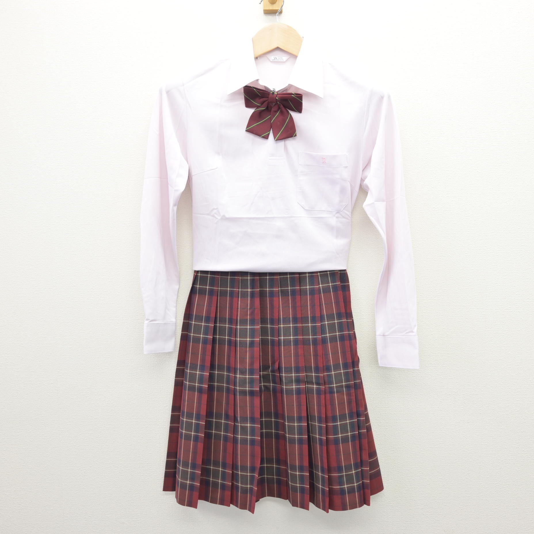 中村女子高等学校制服3点セット 中古】山口県 中村女子高等学校 女子制服 3点 (シャツ・スカート