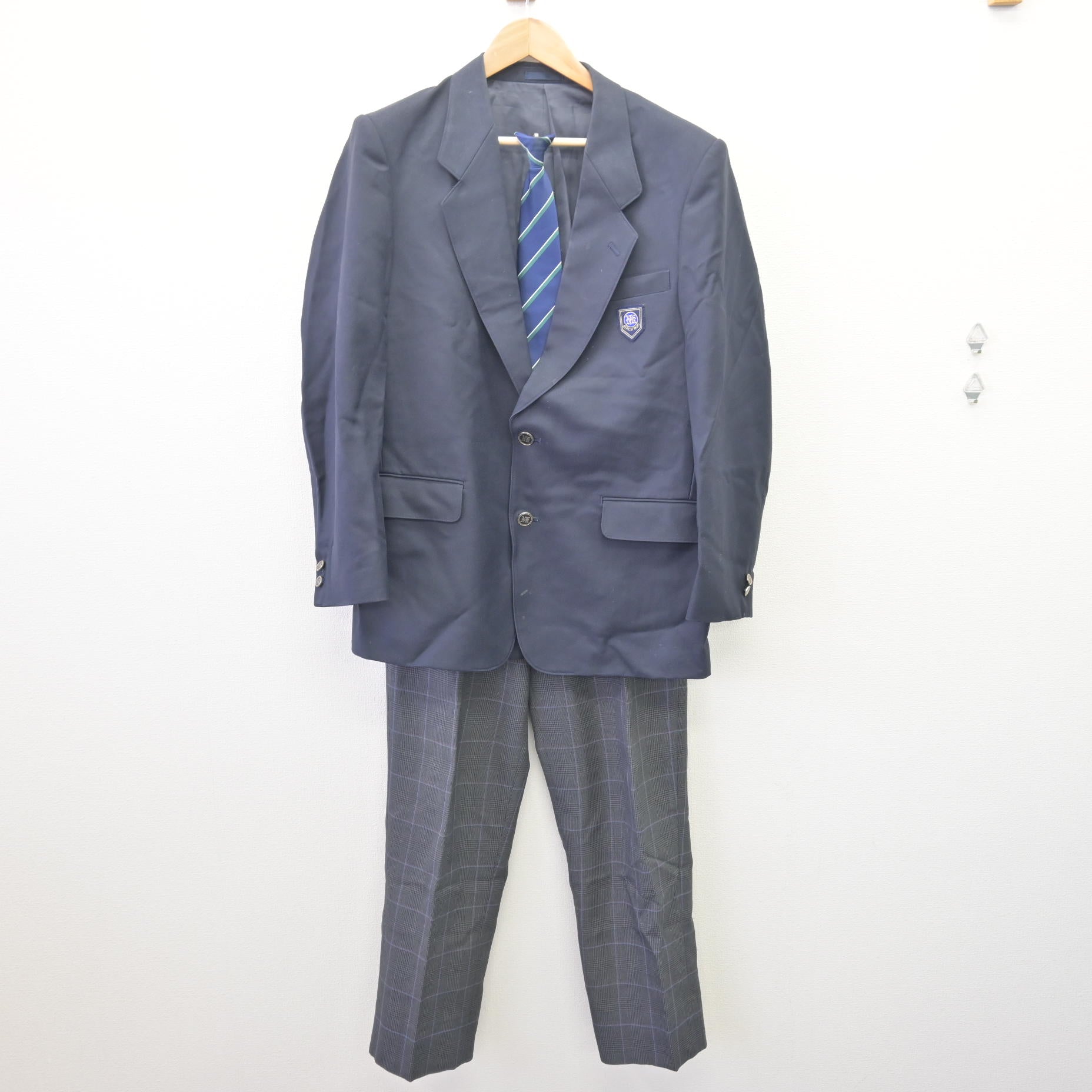 中古】兵庫県 兵庫県立農業高等学校 男子制服 3点 (ブレザー・ズボン