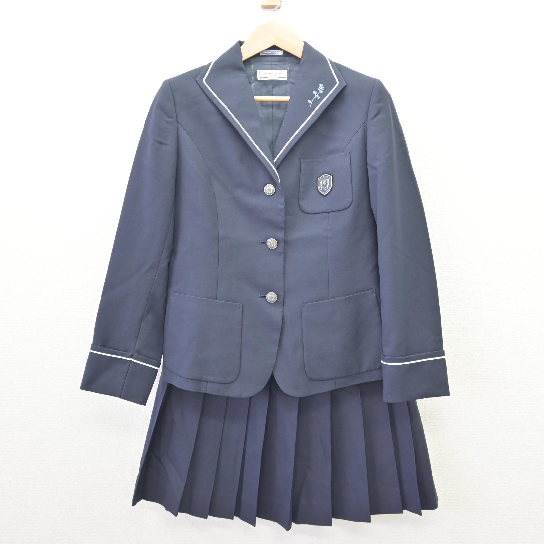 高川学園制服ブレザー 中古制服】茨城県 江戸川学園取手高等学校 女子制服 5点