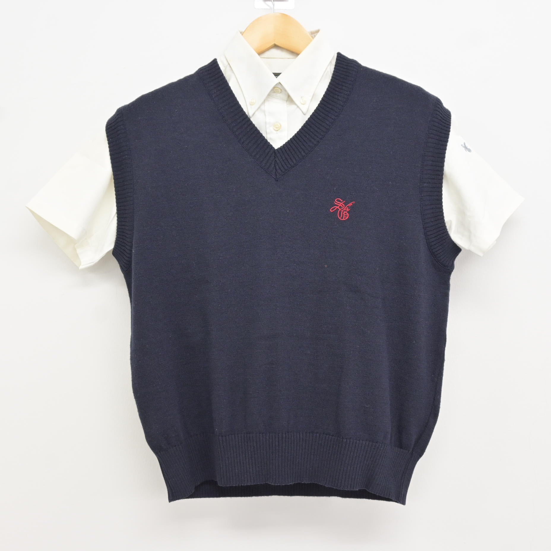 中古】東京都 杉並学院高等学校 女子制服 2点 (ニットベスト