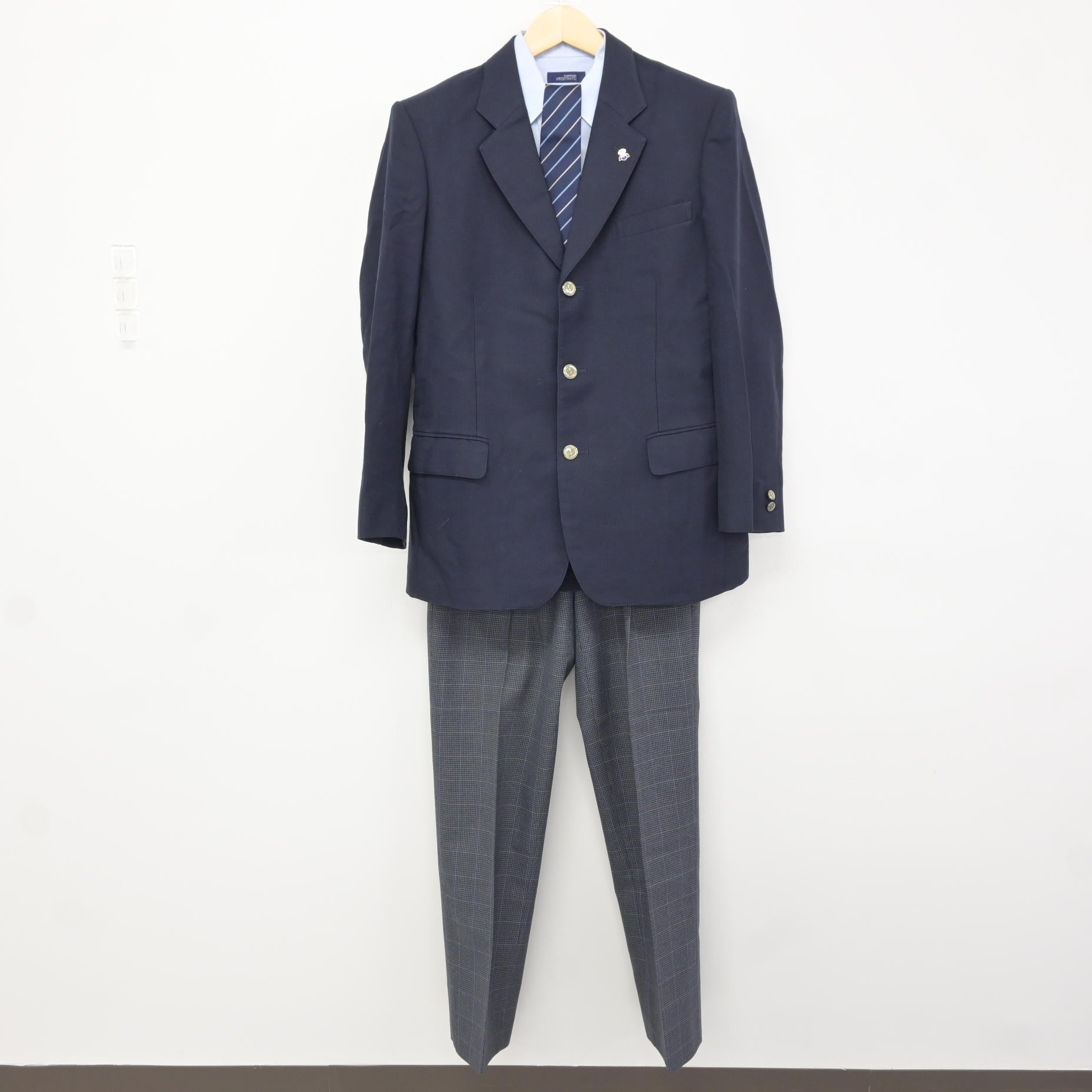 中古】愛知県 南陽高等学校 男子制服 5点 (ブレザー・シャツ・ズボン 