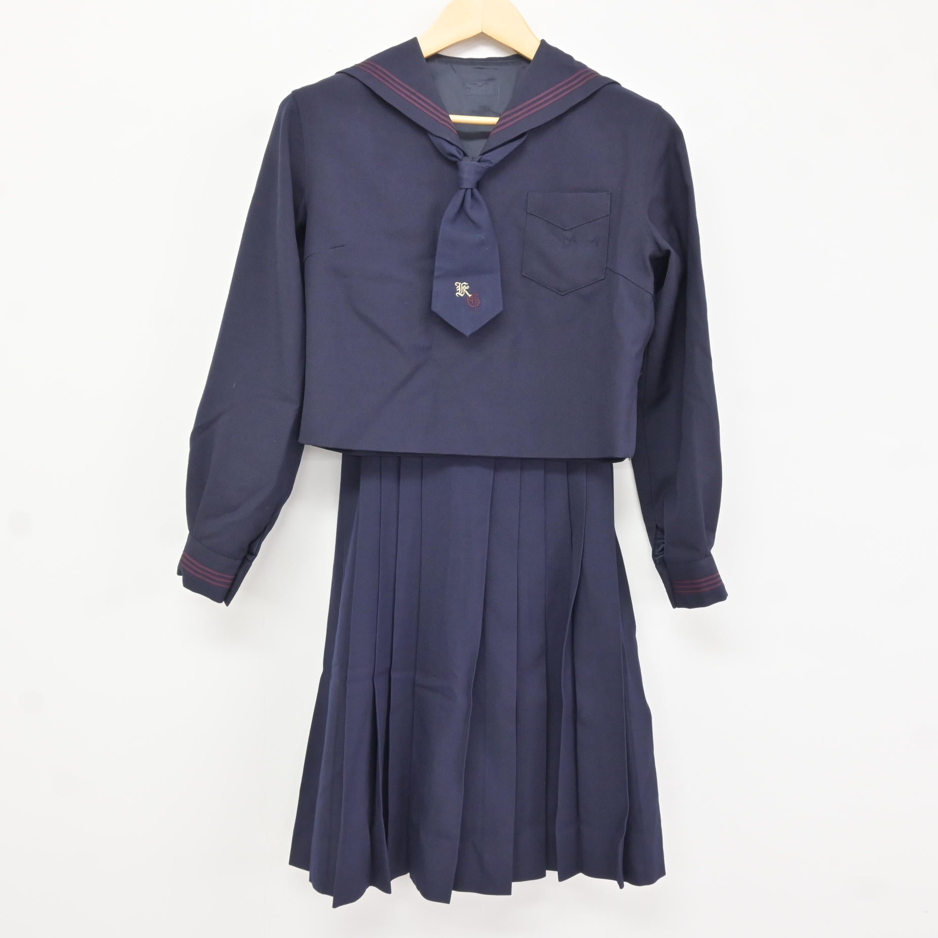 中古】神奈川県 北鎌倉女子学園高等学校/旧制服 女子制服 4点
