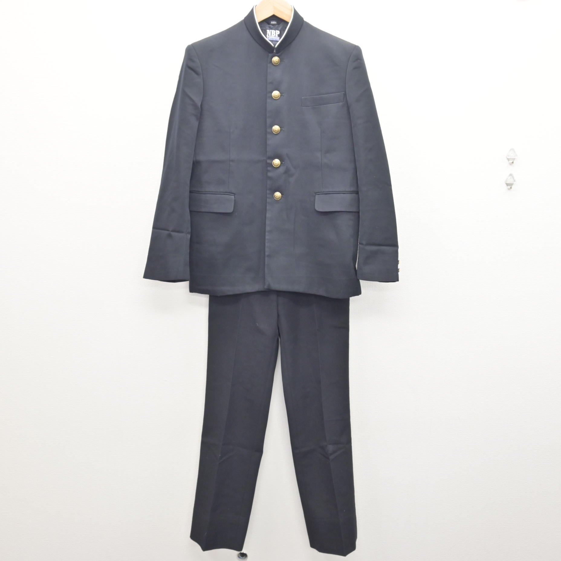 中古】茨城県 土浦第二高等学校 男子制服 3点 (学ラン・ズボン