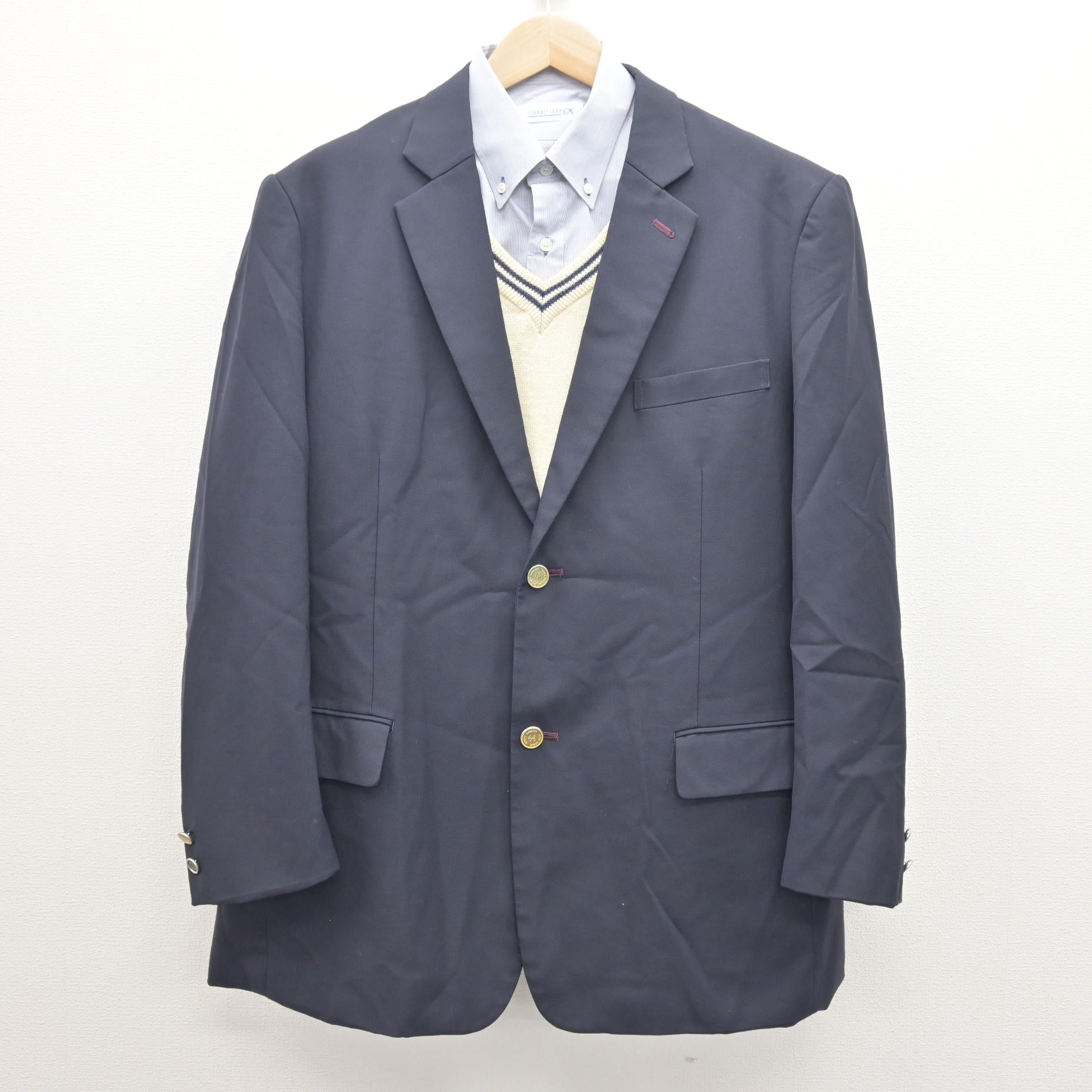 中古】神奈川県 光明学園相模原高等学校 男子制服 3点 (ブレザー 