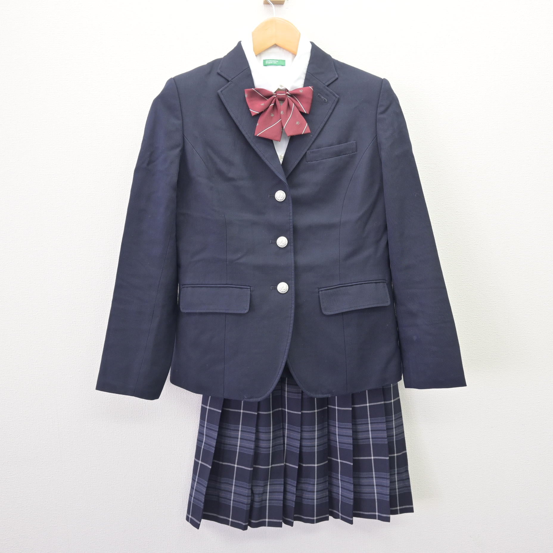 中古】香川県 高松中央高等学校 女子制服 4点 (ブレザー・シャツ