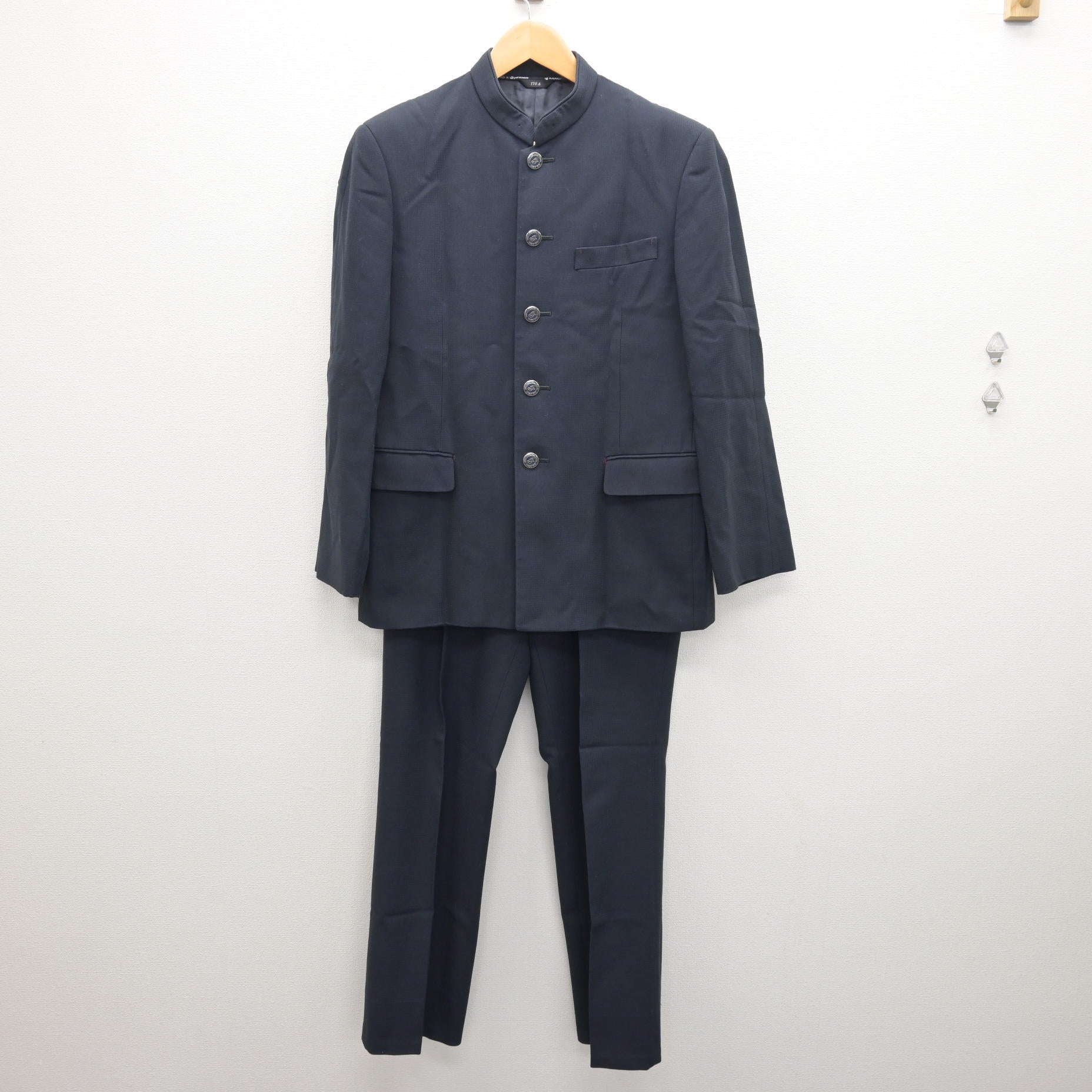 中古】福岡県 大牟田高等学校/旧制服 男子制服 3点 (学ラン・ズボン 中古】福岡県 大牟田高等学校/旧制服 男子制服 3点 (学ラン・ズボン