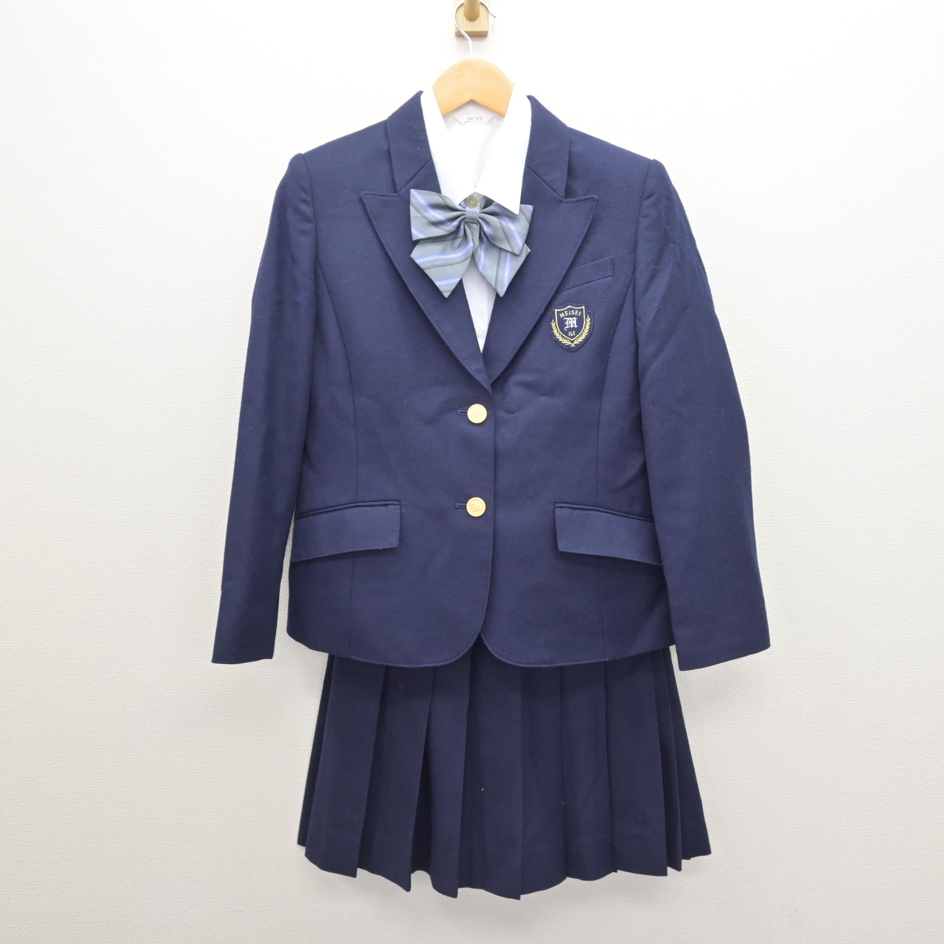 中古】東京都 明星高等学校 女子制服 5点 (ブレザー・シャツ・スカート