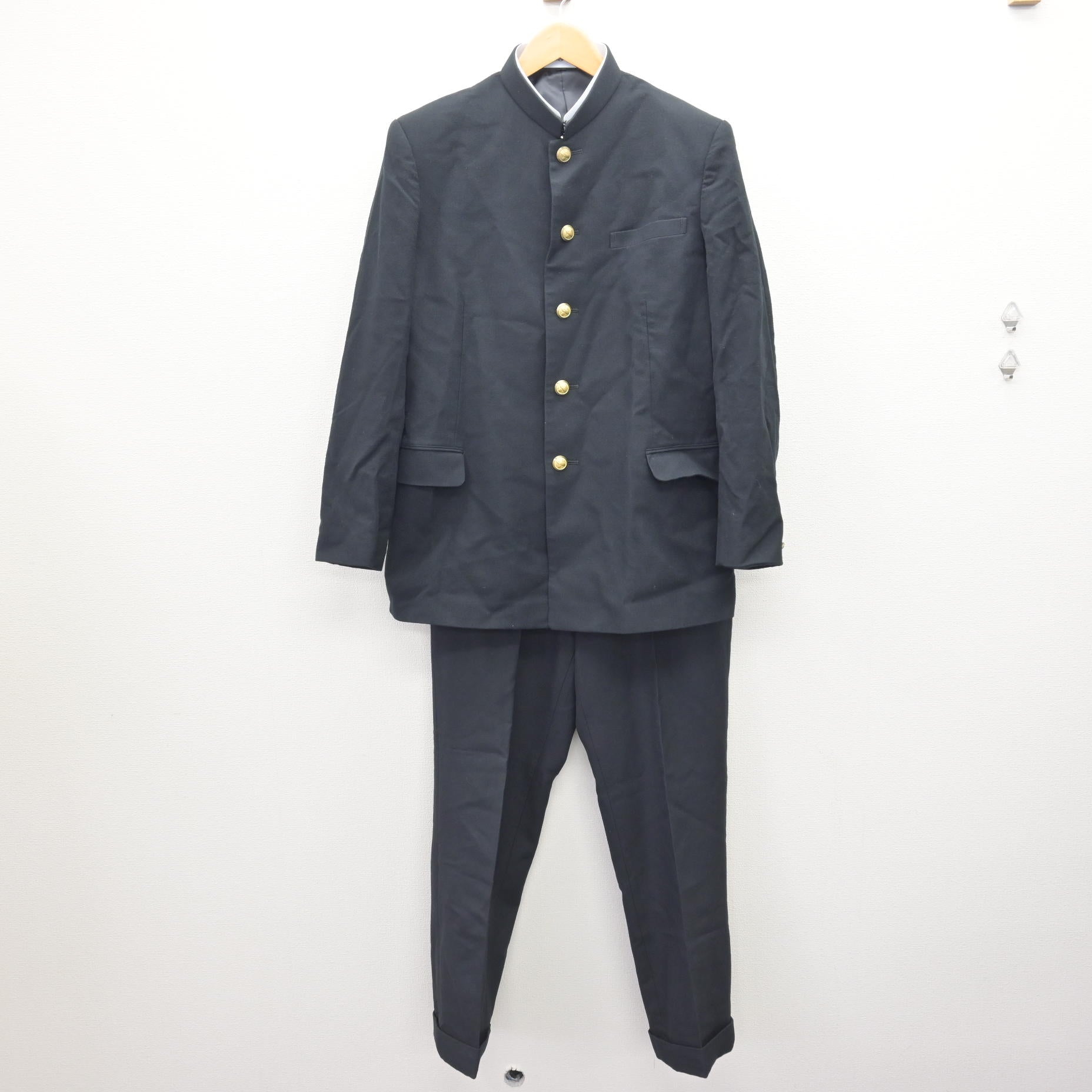 中古】埼玉県 慶應義塾志木高等学校 男子制服 3点 (学ラン・ズボン 