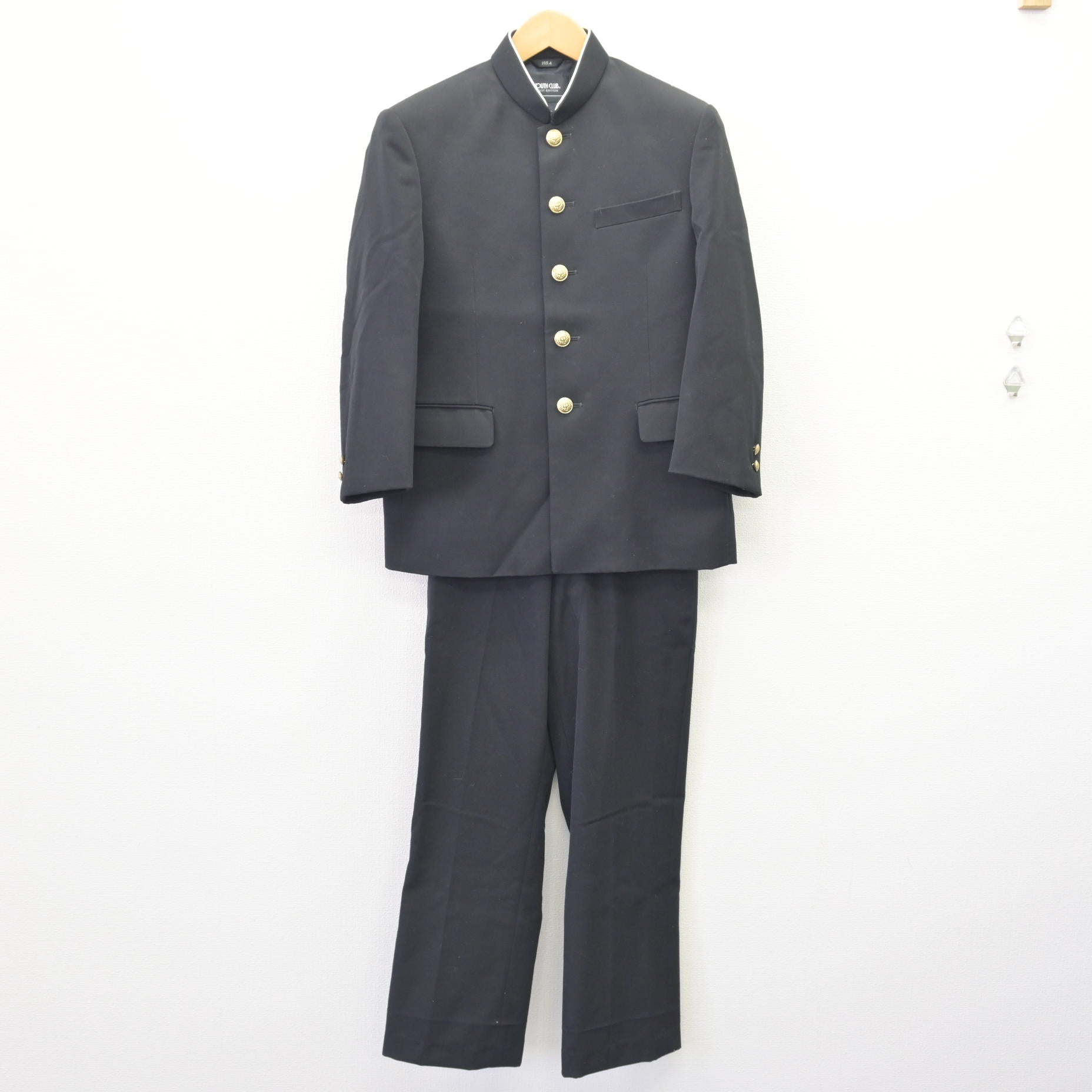 中古】大阪府 貝掛中学校 男子制服 3点 (学ラン・ズボン・ズボン 