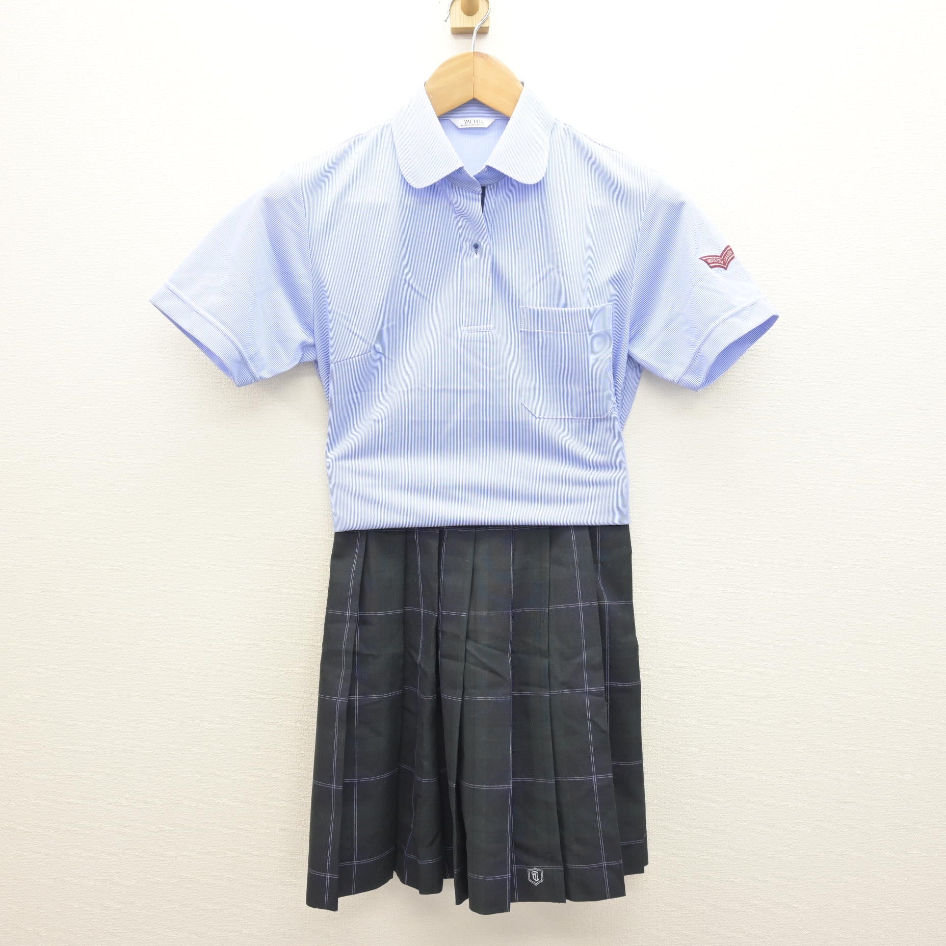 中古】愛知県 杜若高等学校 女子制服 2点 (シャツ・スカート) sf126707