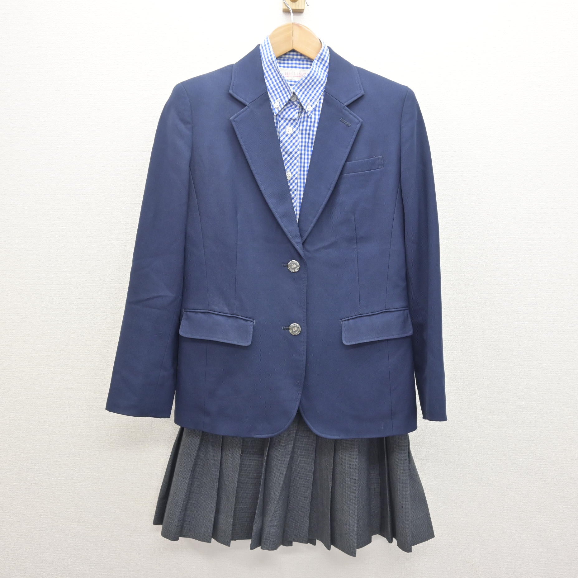 中古】兵庫県 須磨翔風高等学校 女子制服 3点 (ブレザー・シャツ 