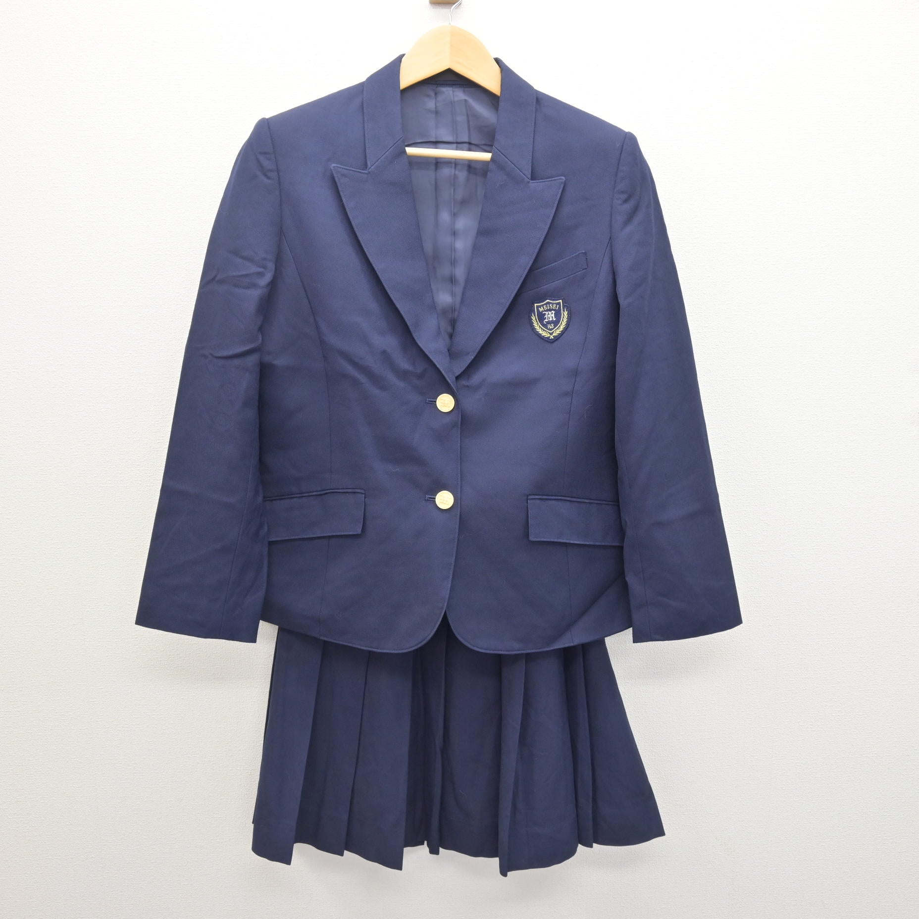 中古】東京都 明星中学校・高等学校 女子制服 2点 (ブレザー・スカート