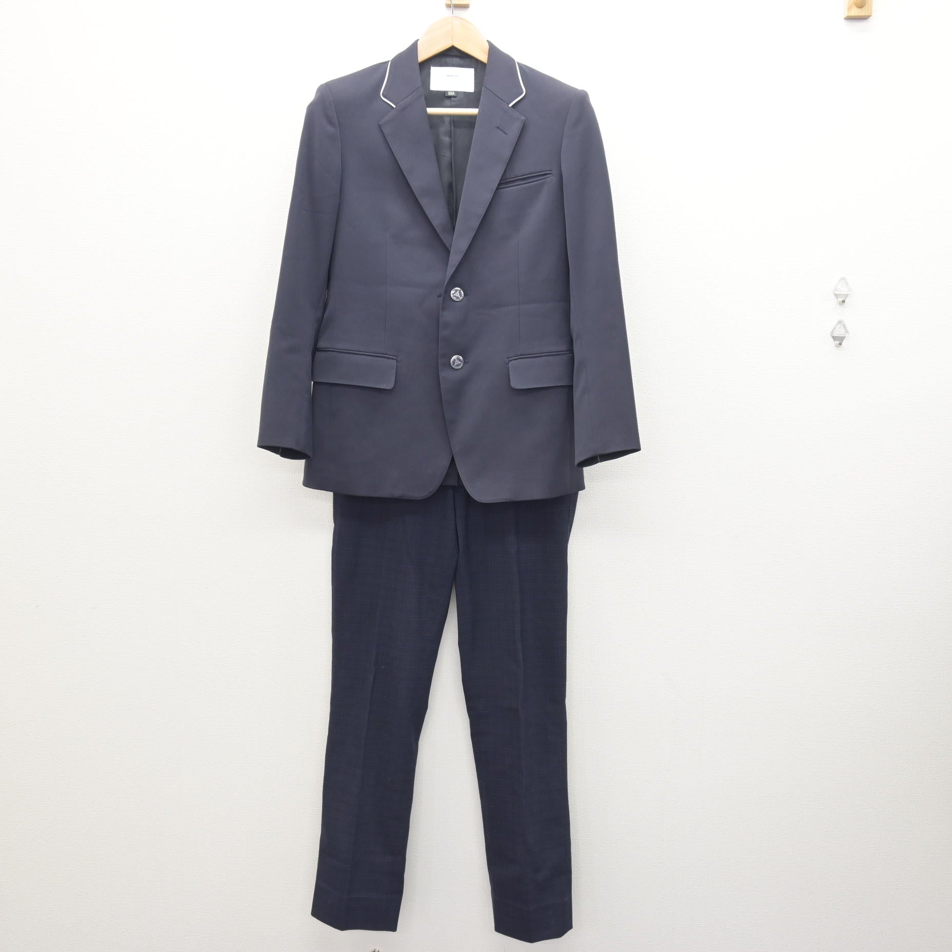 福岡市立中学校　制服　（男子） 中古】福岡県 福岡市内中学標準服 男子制服 3点 (ブレザー・ズボン