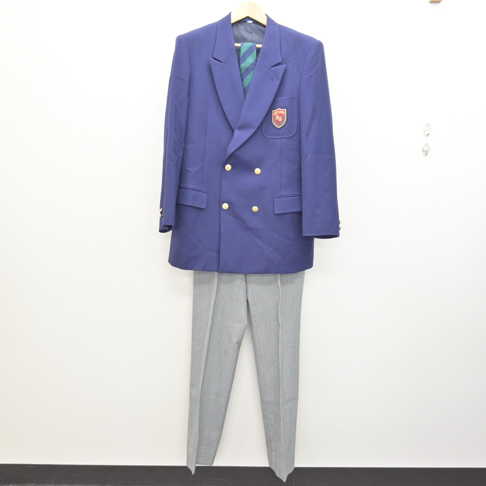 中古】埼玉県 浦和学院高等学校/旧制服 男子制服 4点 (ブレザー 
