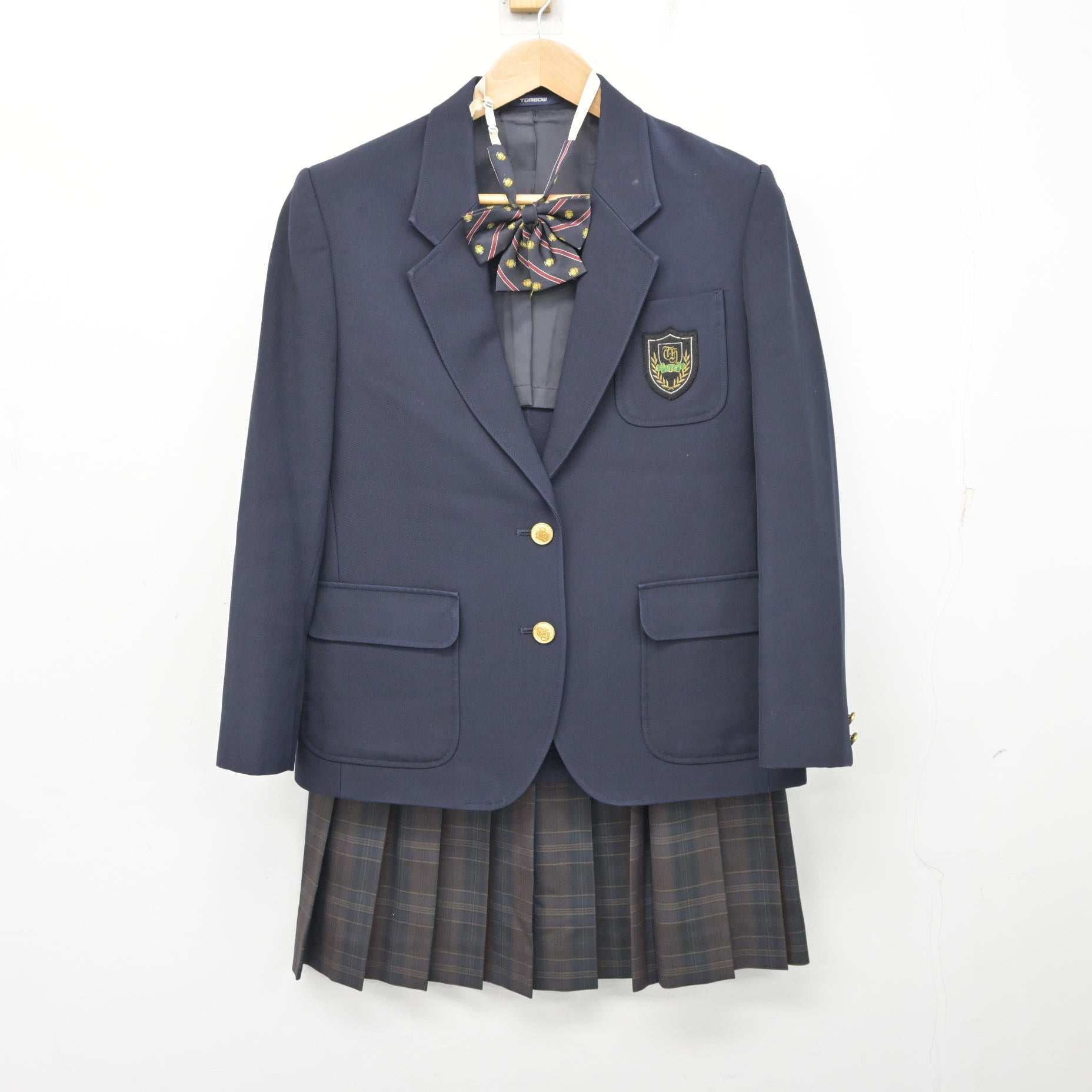 中古】東京都 豊島学院高等学校 女子制服 4点 (ブレザー・ニット