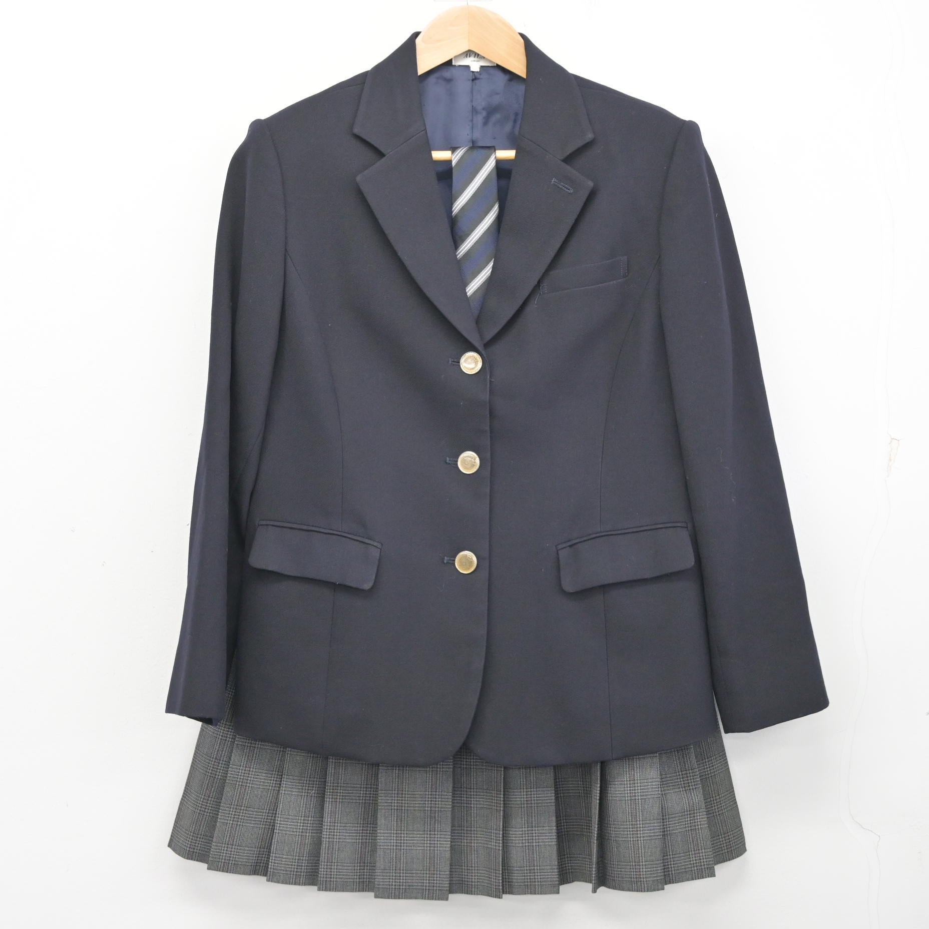 中古】神奈川県 横浜栄高等学校 女子制服 3点 (ブレザー・スカート